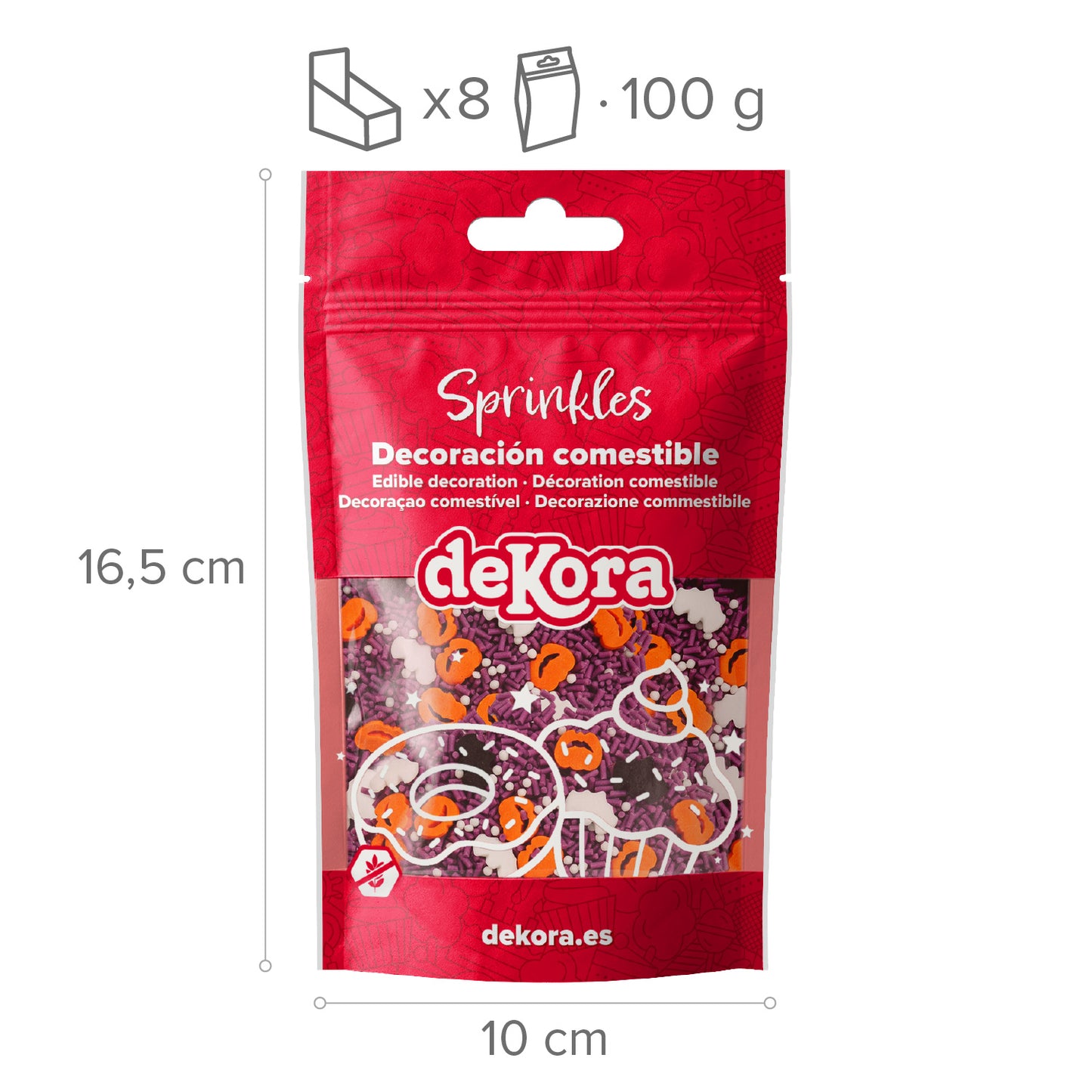 SPRINKLE MIX PUMPKIN AND BATS ENCHANTED NIGHT 100GR