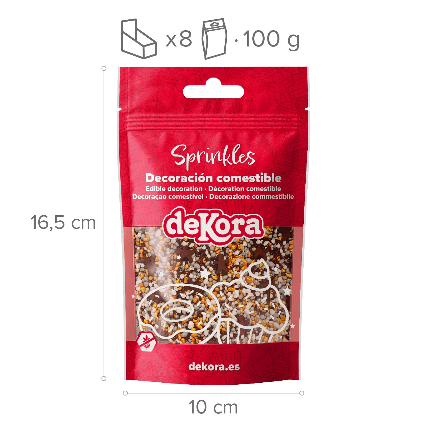 SPRINKLE MIX FIGURA JENGIBRE Y CRUNCHIES GINGER GLOW 100GR