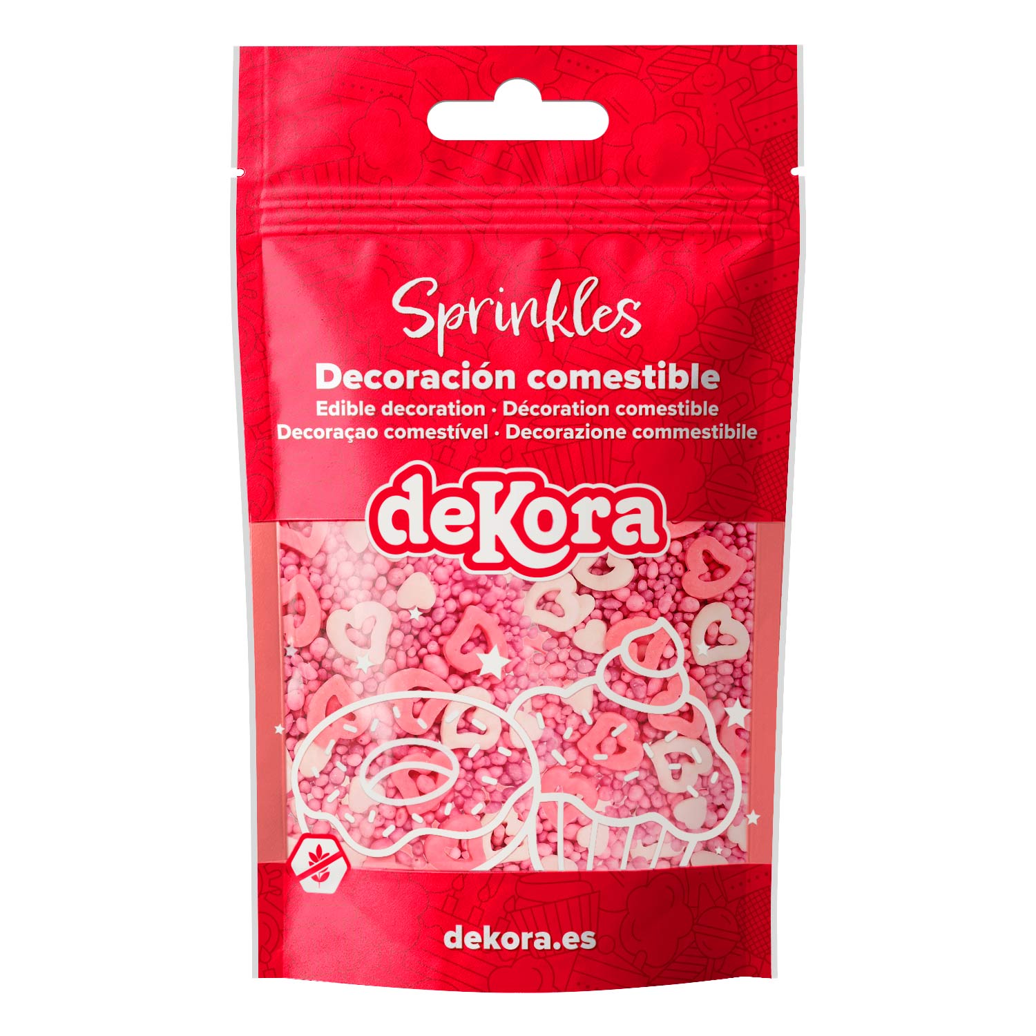 MÉLANGE DE SPRINKLES CŒURS CREUX ET PERLES SWEET LOVE 100GR