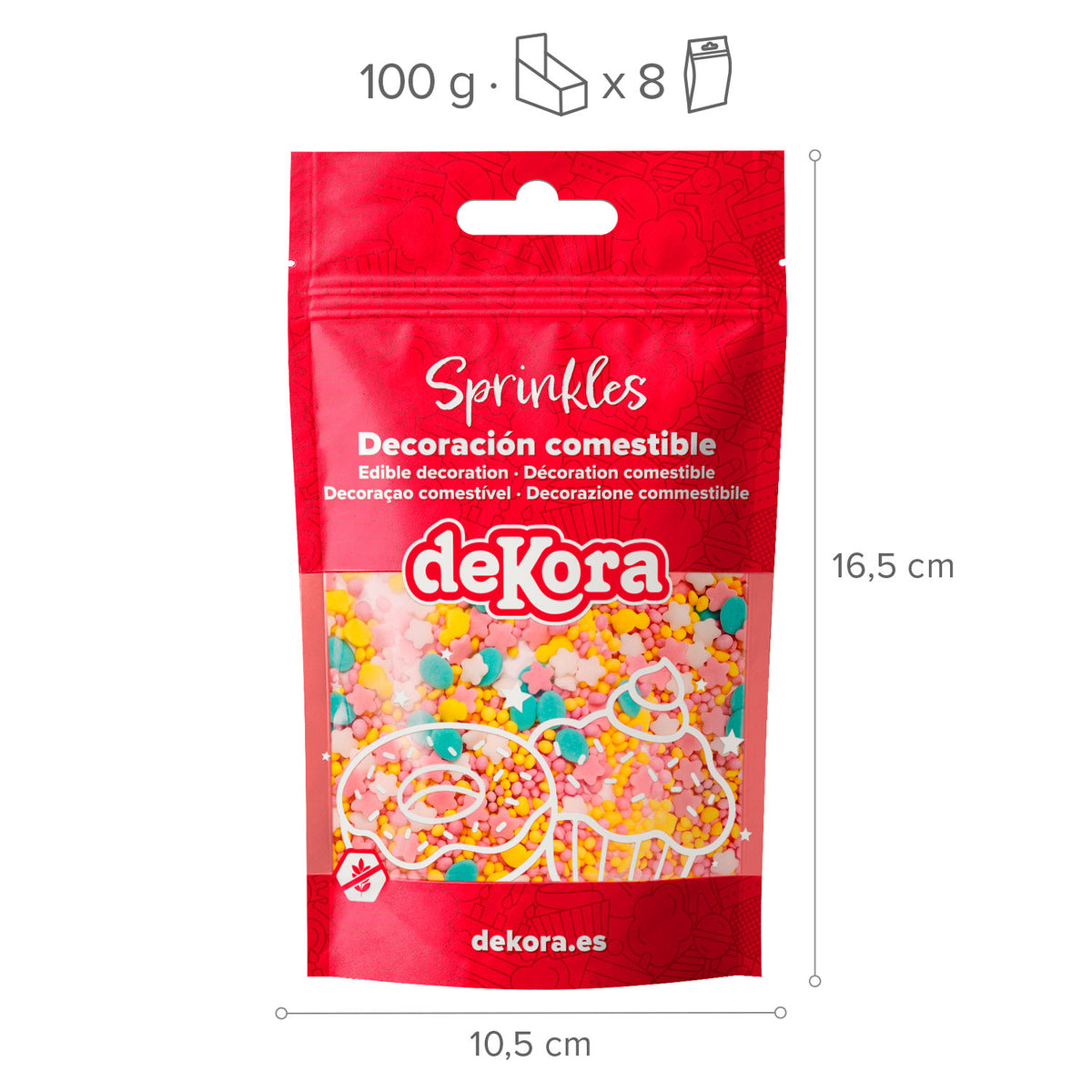 SPRINKLE MIX CHICK, FLOWER AND EGG SWEET EASTER 100GR