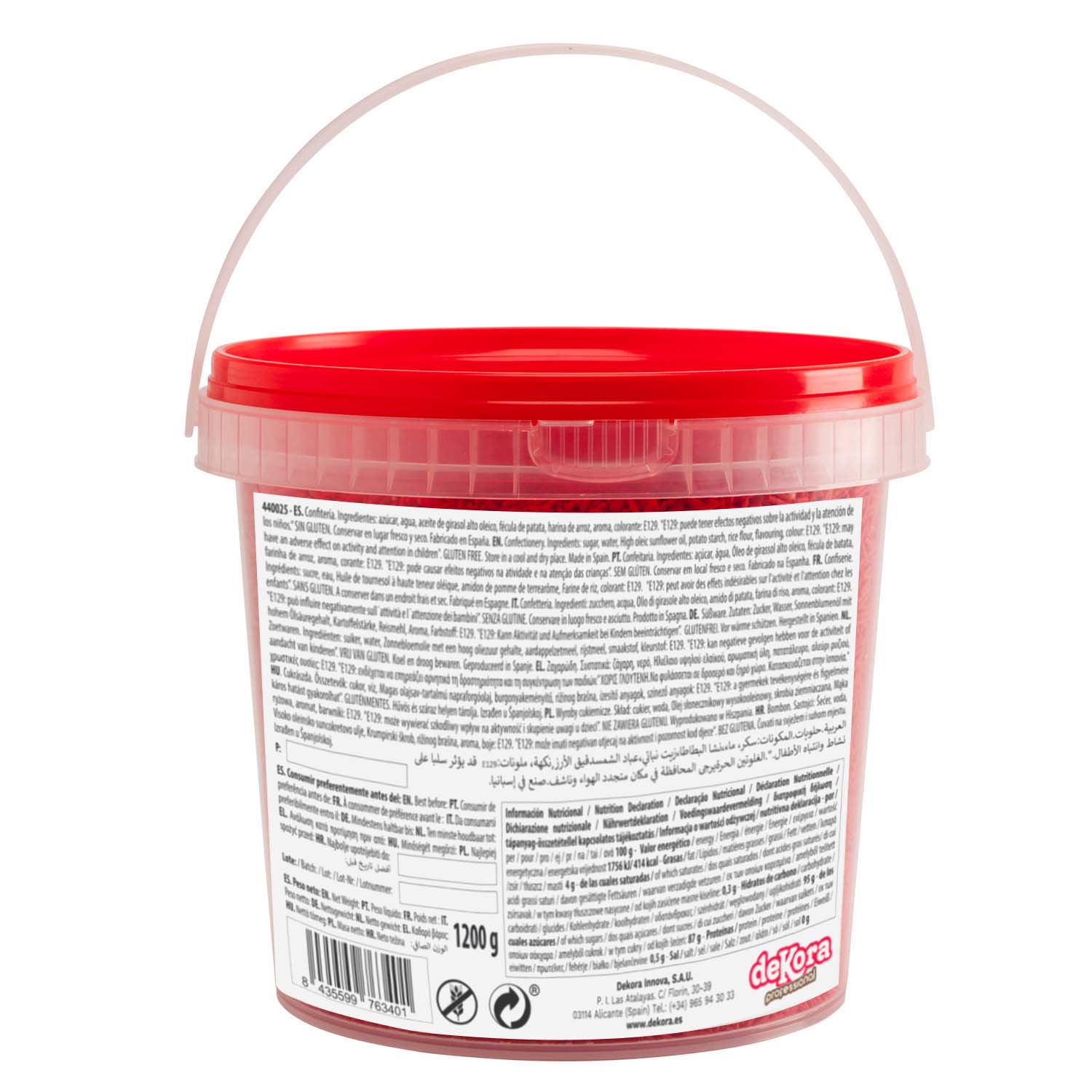 FIDEO DE AZÚCAR ROJO 1.2KG