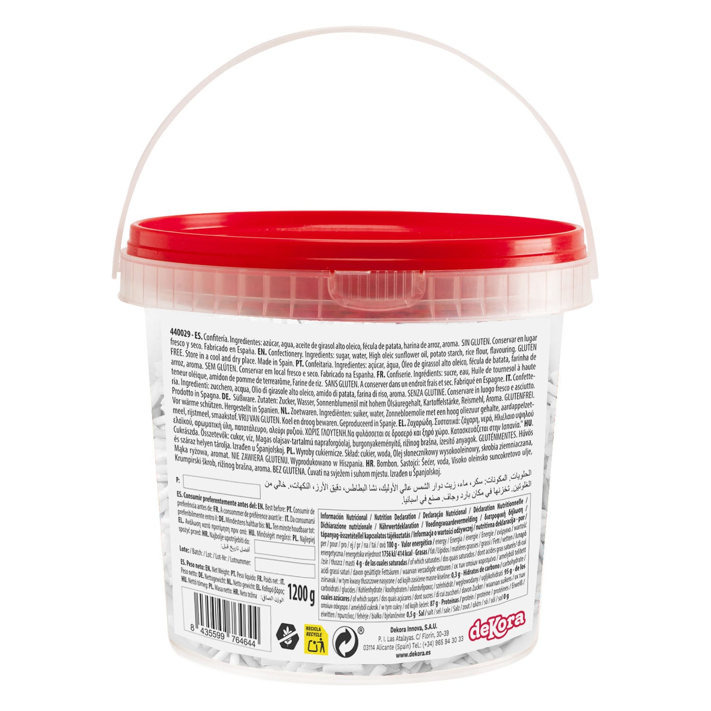 FIDEO DE AZÚCAR BLANCO 1.2KG