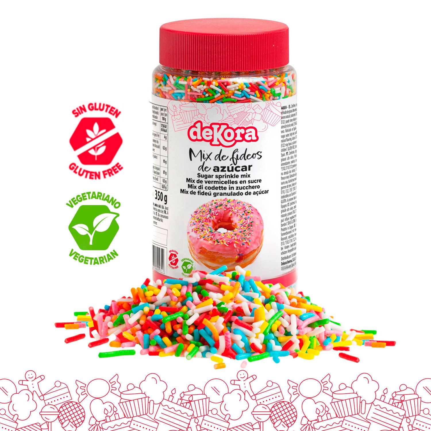 SUGAR STRANDS COLOUR MIX 350GR