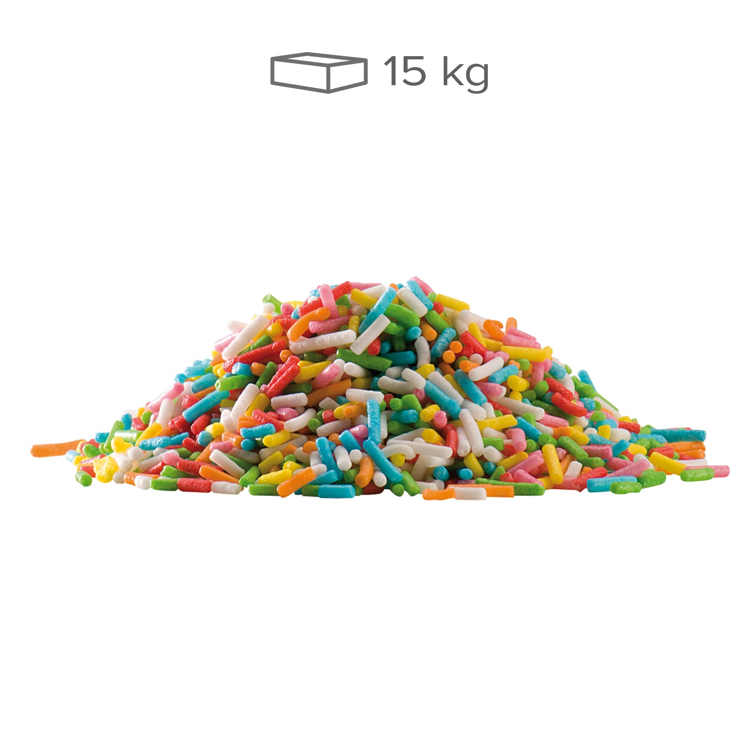 SUGAR SPRINKLE COLOURS MIXED 15KG