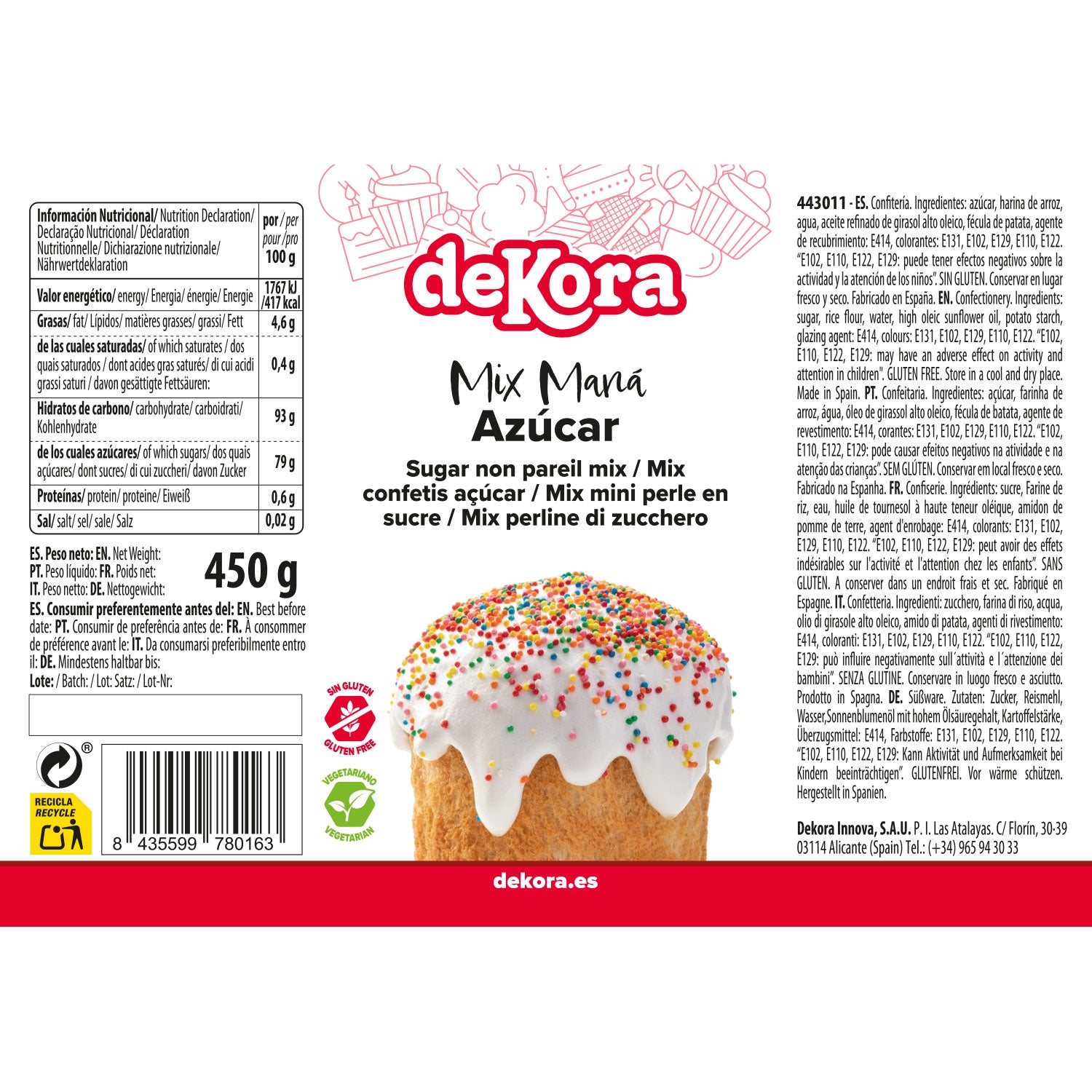 MIX MANA COLORES 450GR