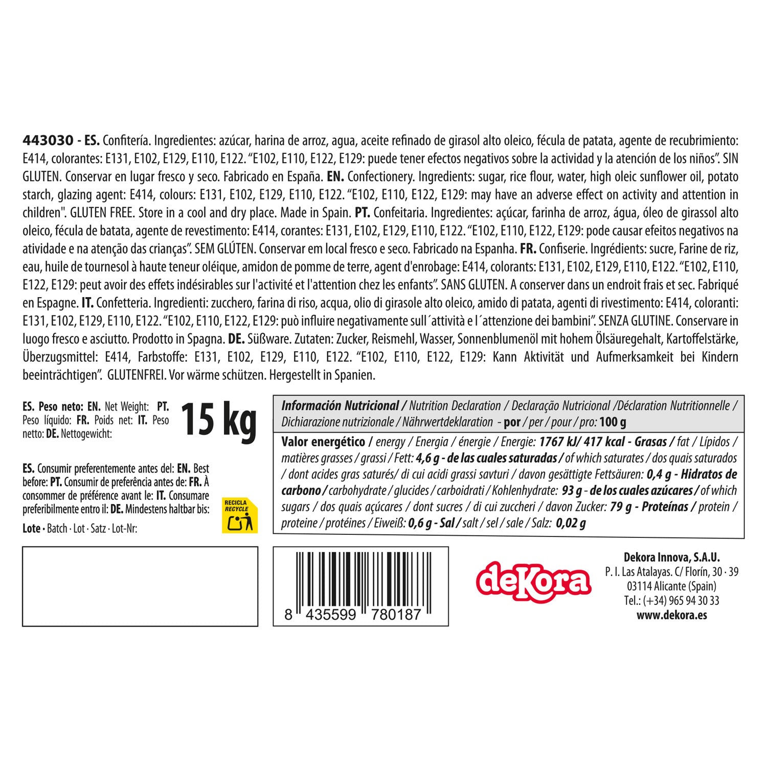 MIX MANÁ COLORES 15KG