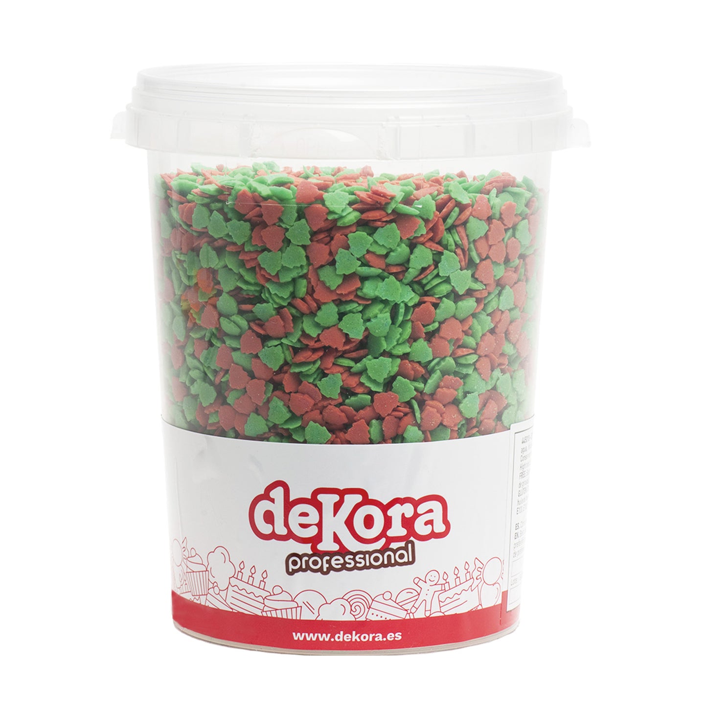 SUGAR CHRISTMAS TREE RED AND GREEN CONFETTI 1KG