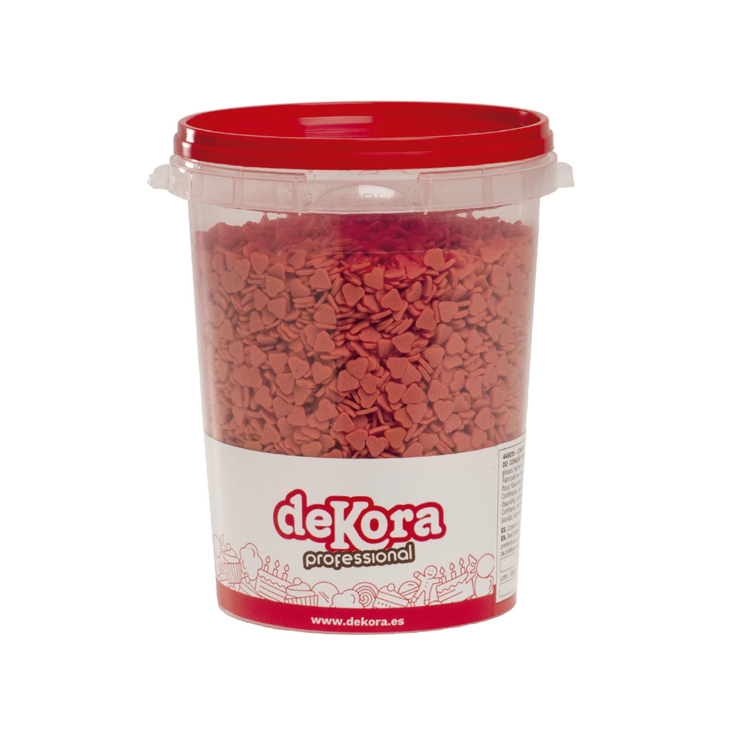 CONFETTI AZÚCAR CORAZONES ROJOS 1KG