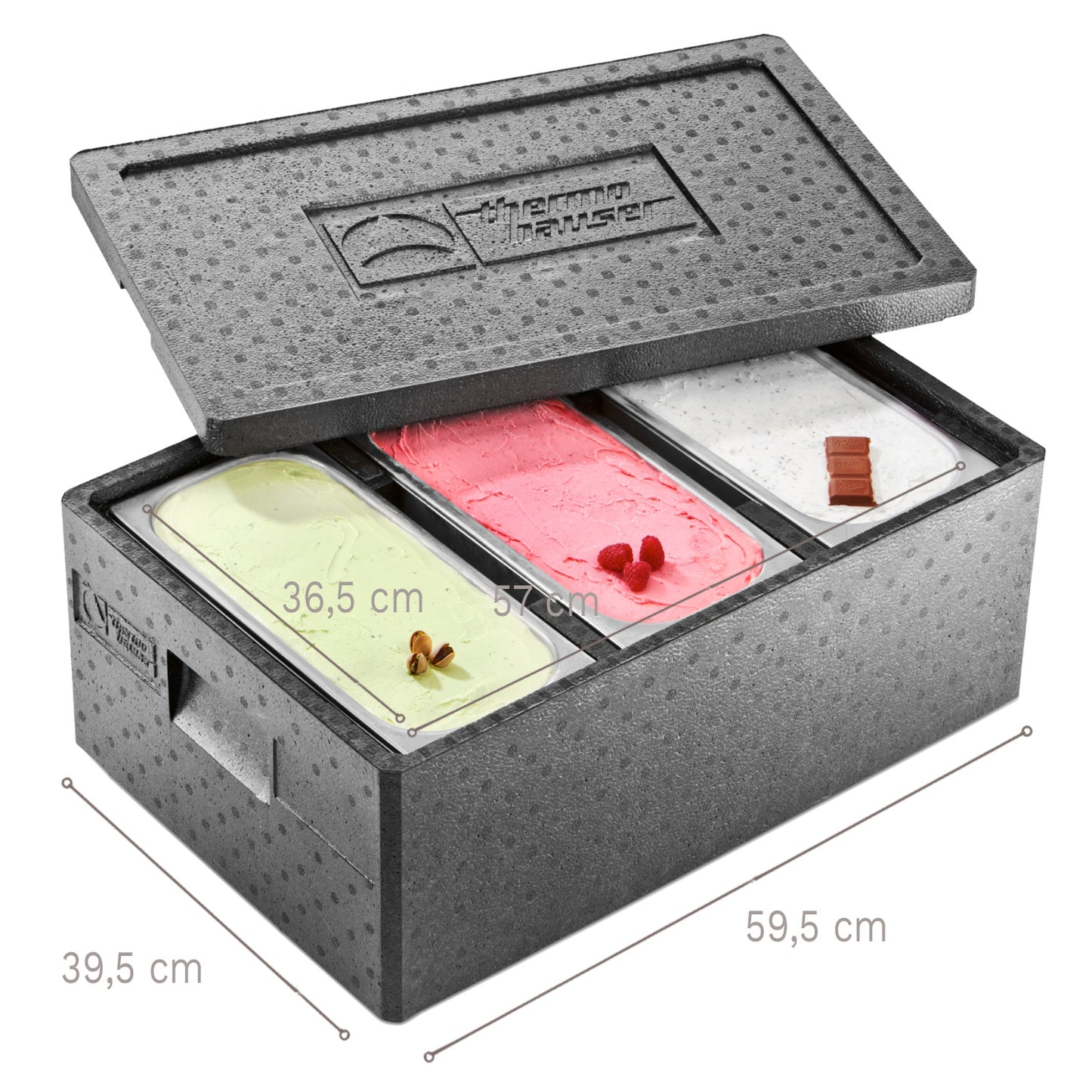 CAJA ICE-CREAM PARA HELADOS CON TAPA 59,5 x 39,5 CM