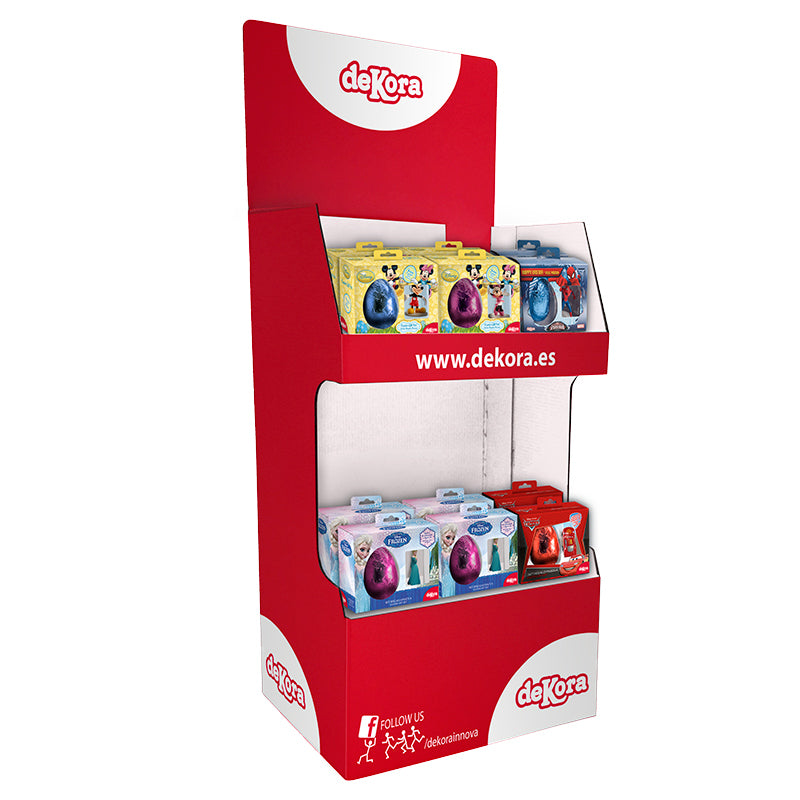 EXPOSITOR CARTON 2 BANDEJAS 60X40CM