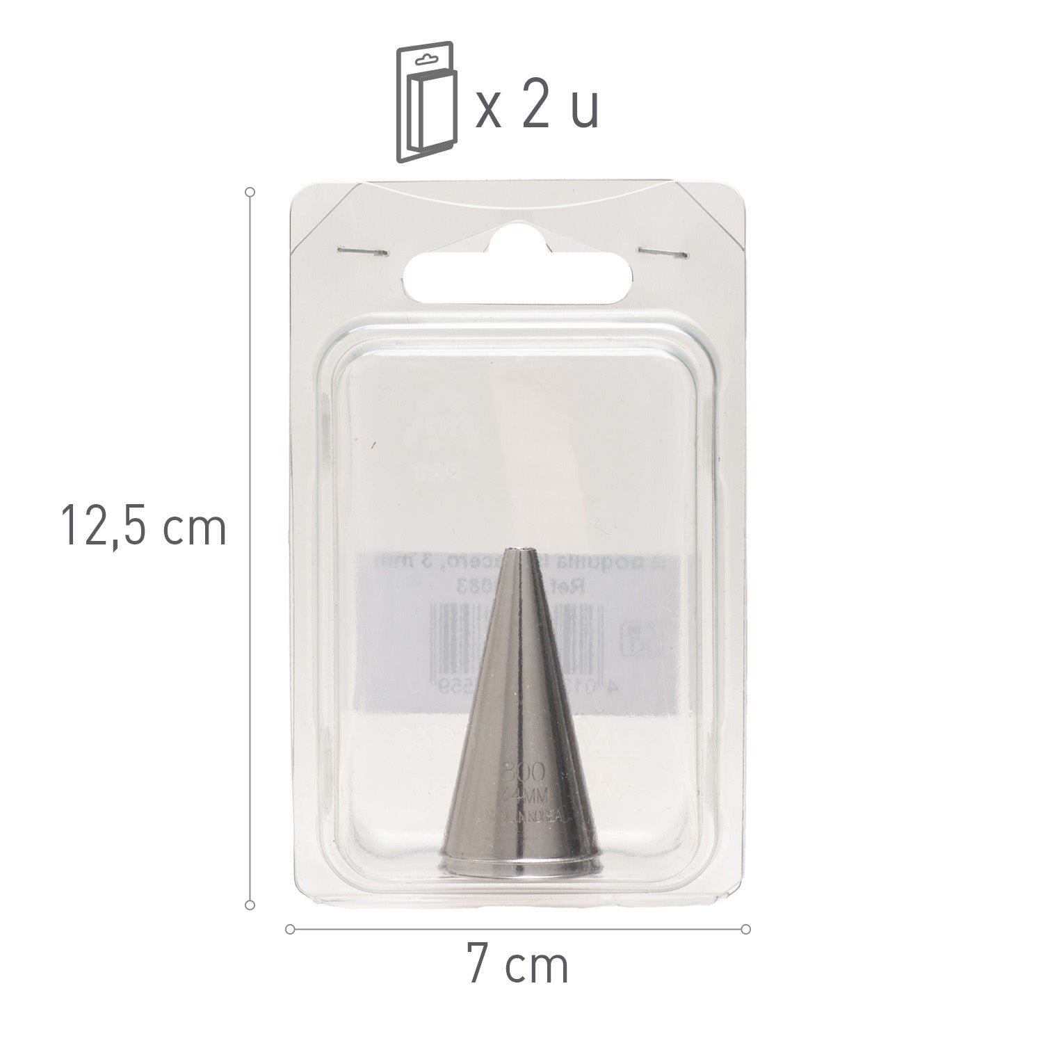 2 BICO LISO AÇO INOX 3 MM