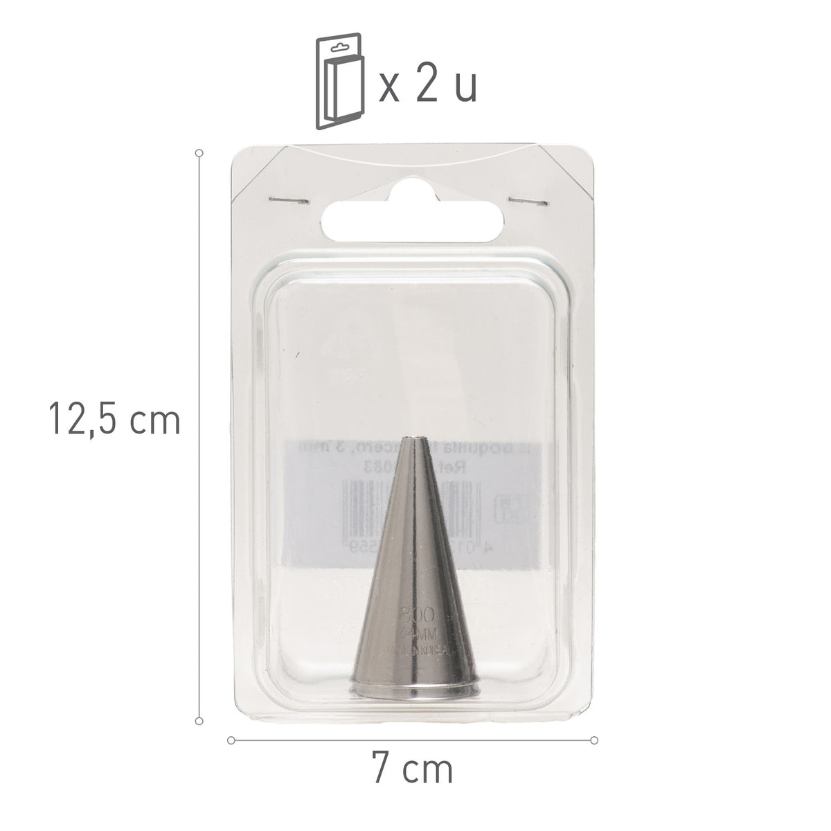 2 BICO LISO AÇO INOX 3 MM