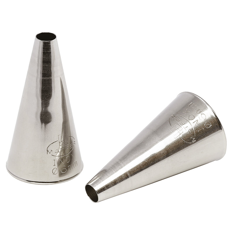 2 BOCCHETTA LISCIA ACCIAIO INOSSIDABILE 11MM