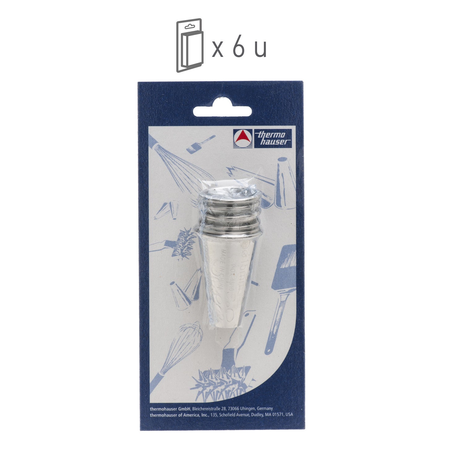 CONJ. BICOS 6 PEÇAS AÇO INOX LISOS
