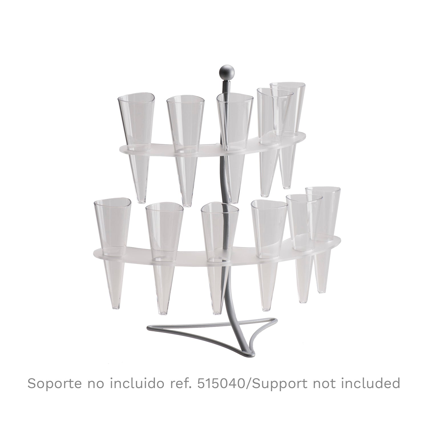 SET 20 CONI NERI IN TRANSPARENTE Ø6CM H17CM 120ML