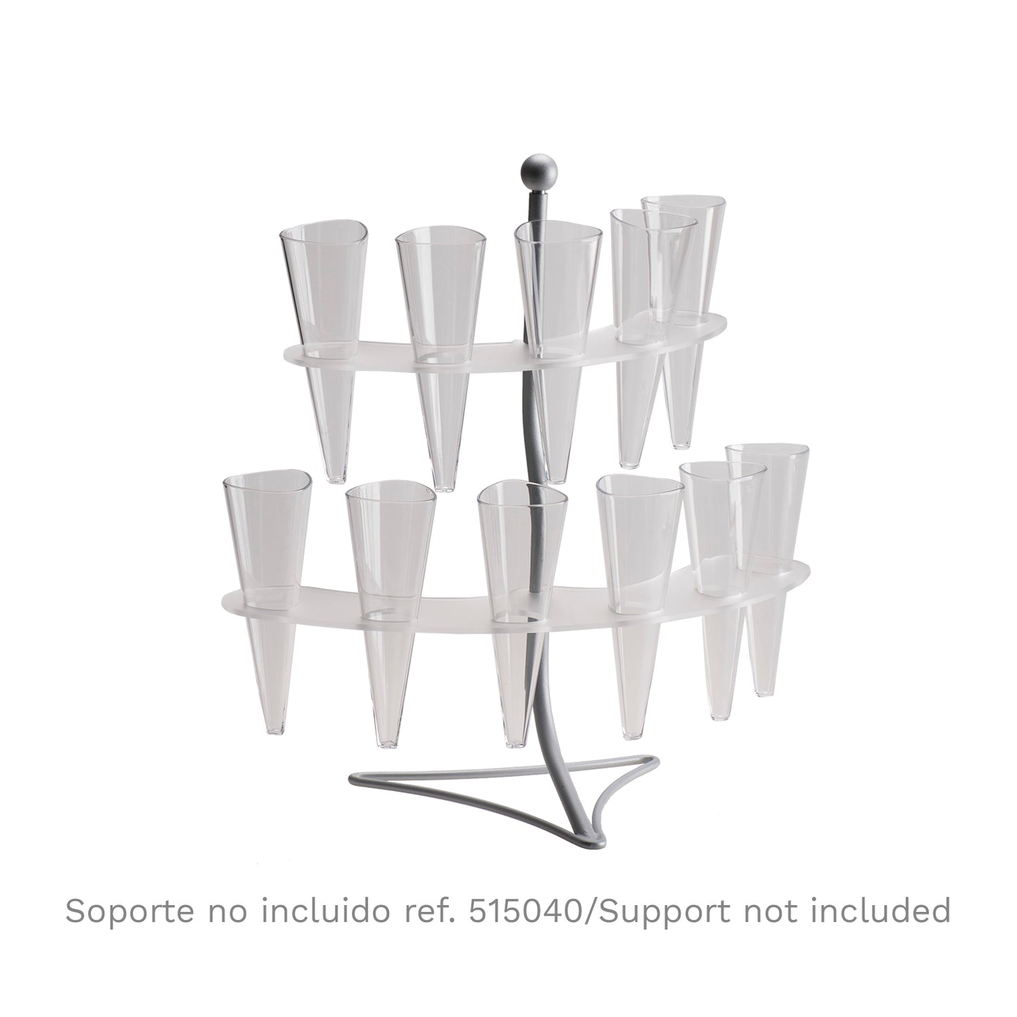 SET 20 CONI NERI IN TRANSPARENTE Ø6CM H17CM 120ML