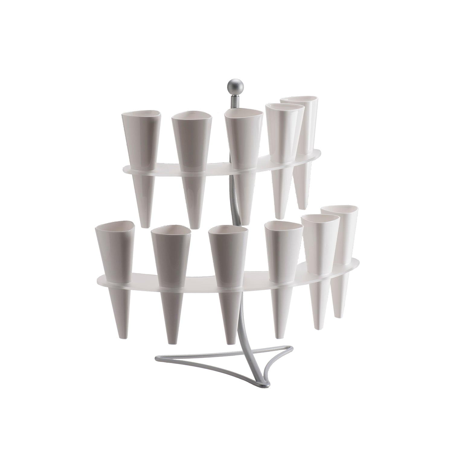 PORTA CONOS METALICO 11 PIEZAS 41x20 H 44 cm