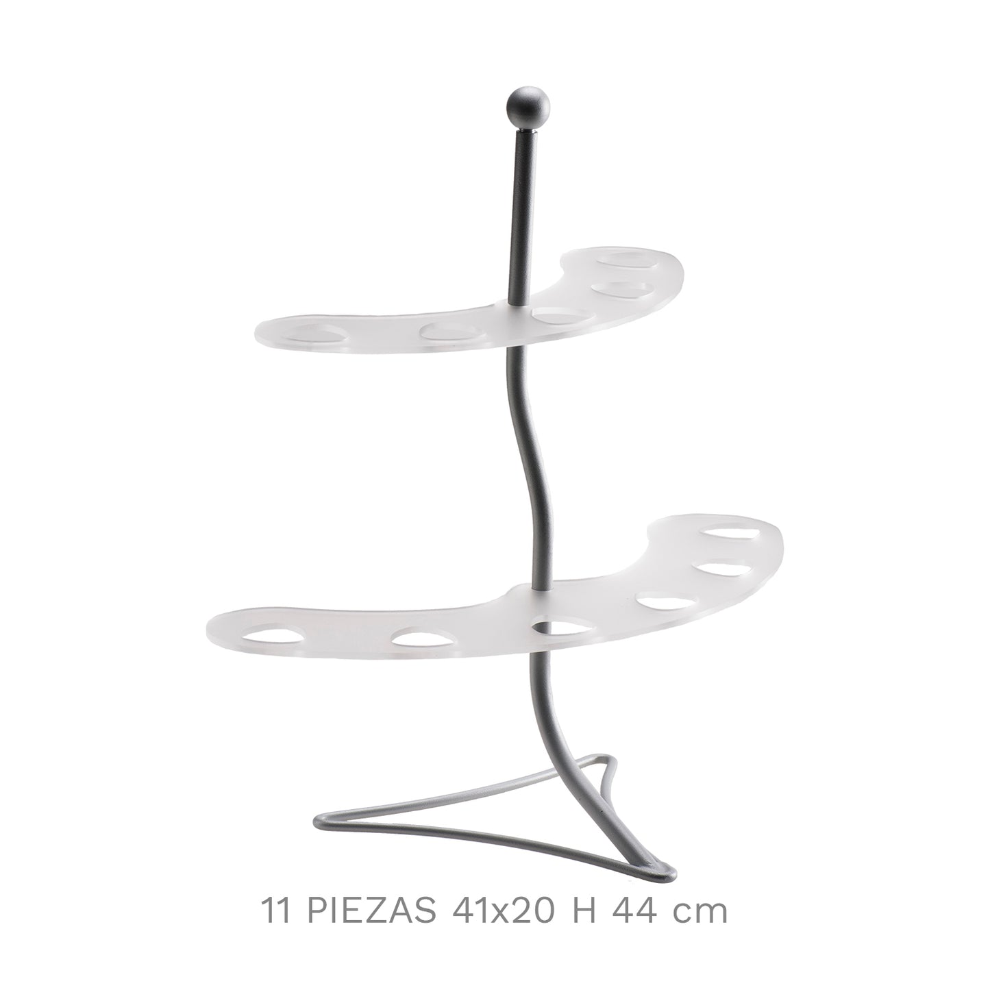 PORTACONO GLASS HOLDER 11 PCS 41X20CM H 44CM