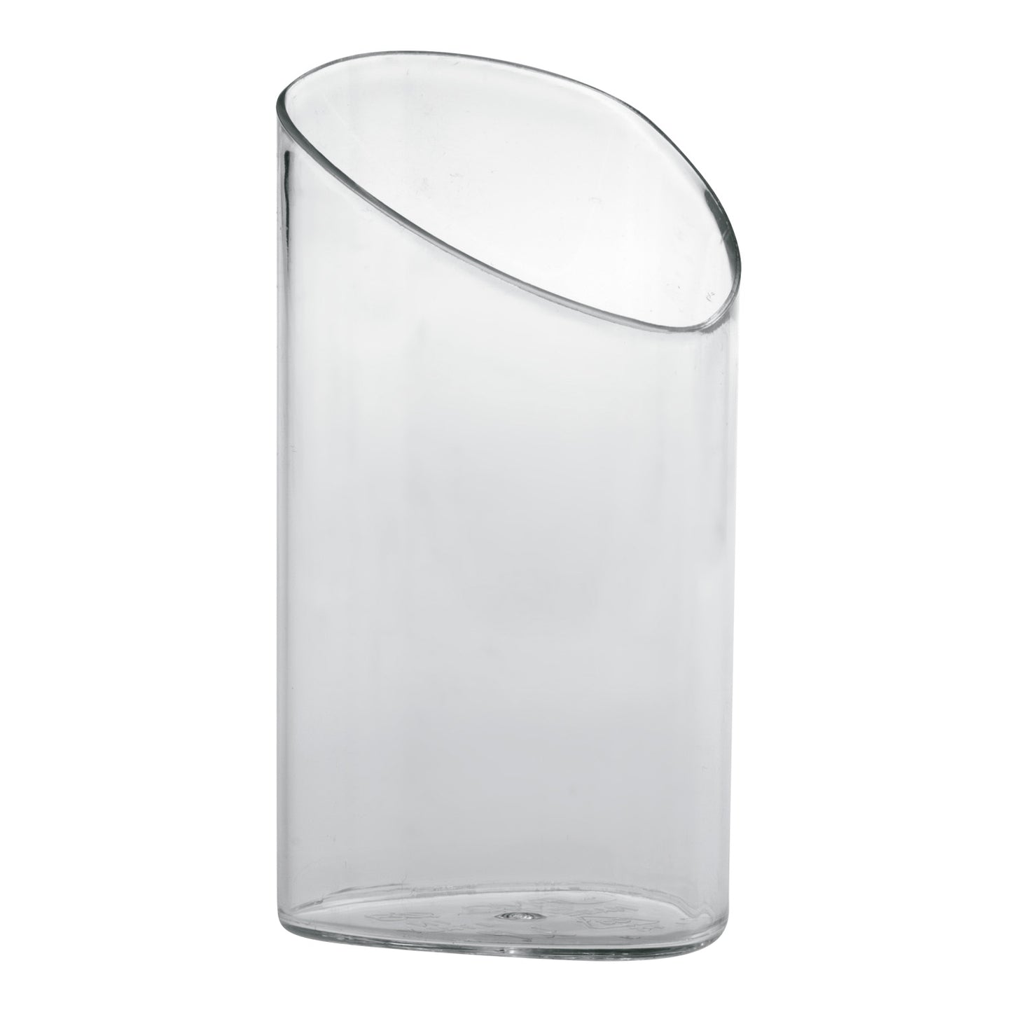 VERRE TRANSPARENTE PLASTIQUE TUBE Ø40 H85MM CAP.80ML