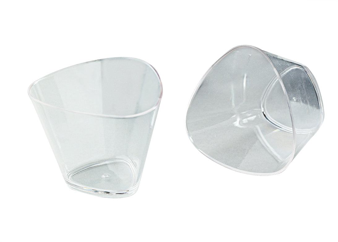 100 BICCHIERINO TRIANGOLARE PLASTICA 8,5 X H 6,5 cm