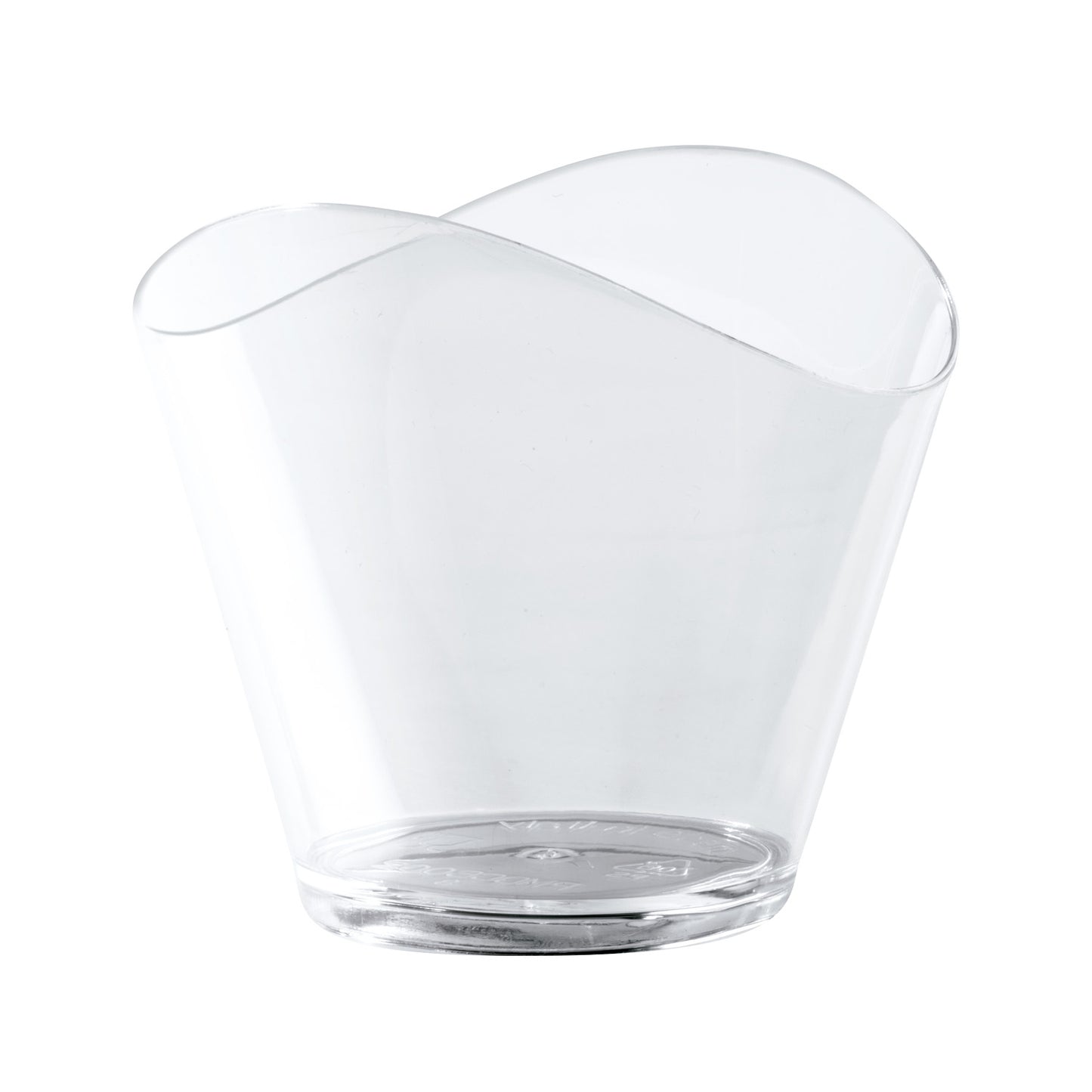 VERRE TRANSPARENTE PLASTIQUE WAVE 85X60H70MM CAP.120ML