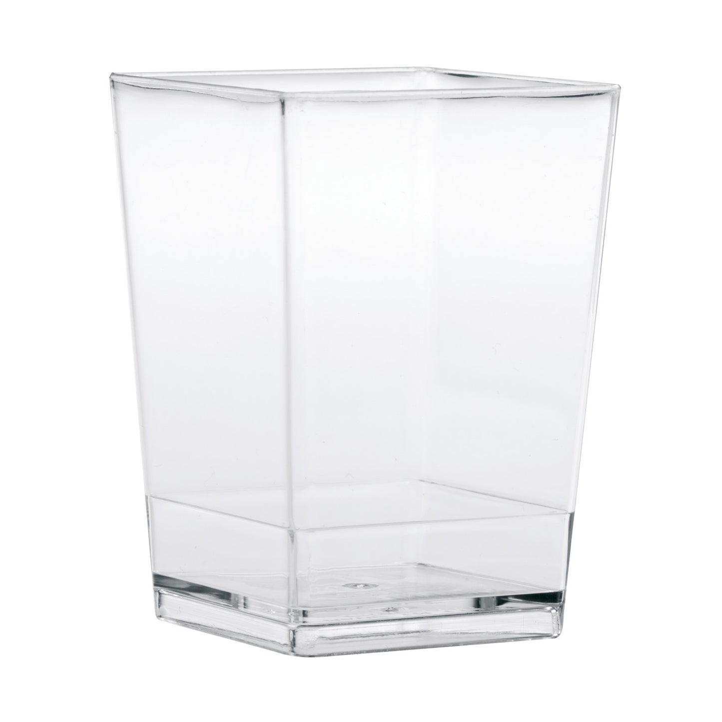 TRANSPARENT PLASTIC CUP SQUARE 55X55 H80MM | CAP. 175ML