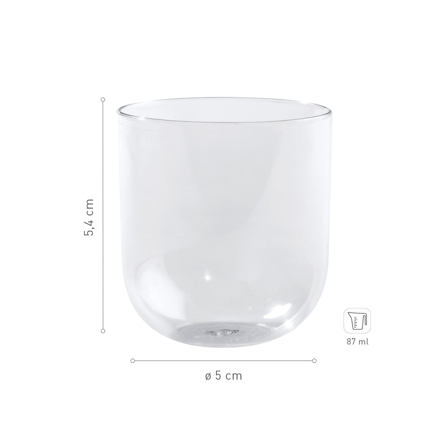 VERRE PLASTIQUE TRANSPARENTE JAPAN Ø 50 H54MM | CAP. 87ML