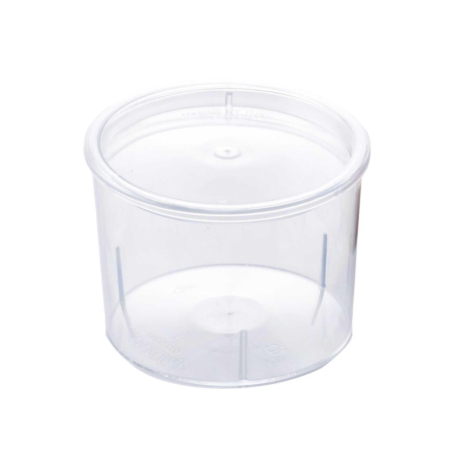 GOBELET ROND TRANSPARENT EN PLASTIQUE DIAM 80MM H7.5MM