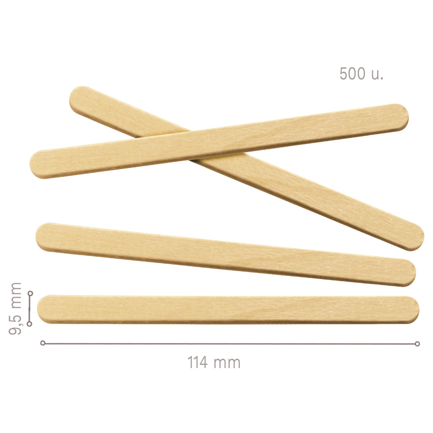  BASTONCINI PER GHIACCIOLI 114X9,5 H2 MM - 500 PZ.