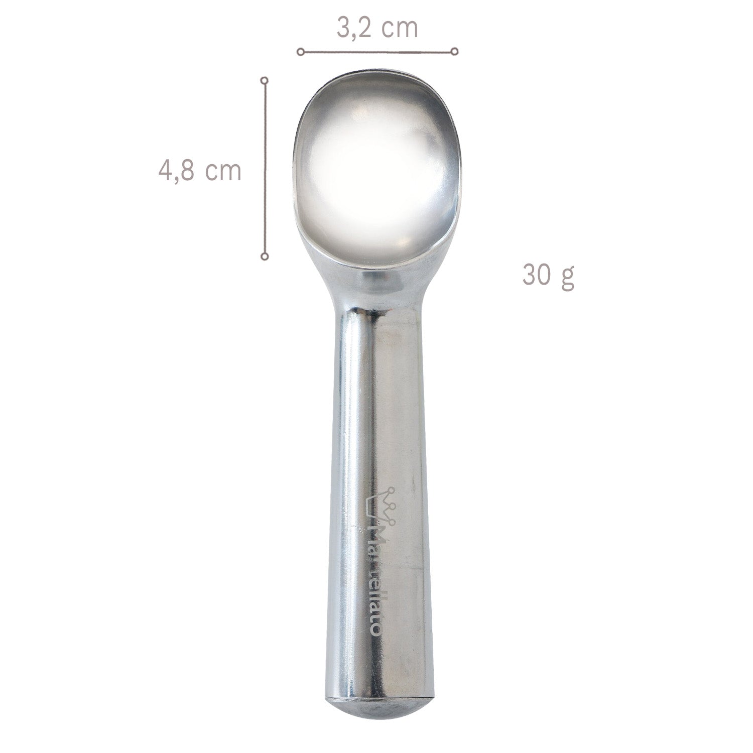 CUCCHIAIO PER GELATO 3,5X5X1 CM - CAPACITÀ 30 GR