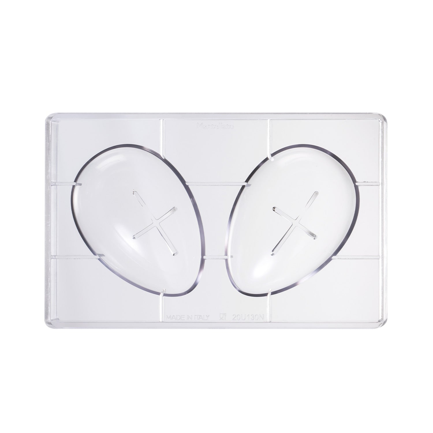 POLYCARBONATE MOLD FOR 1 EGG 150GR 90X130MM | 2 HALVES