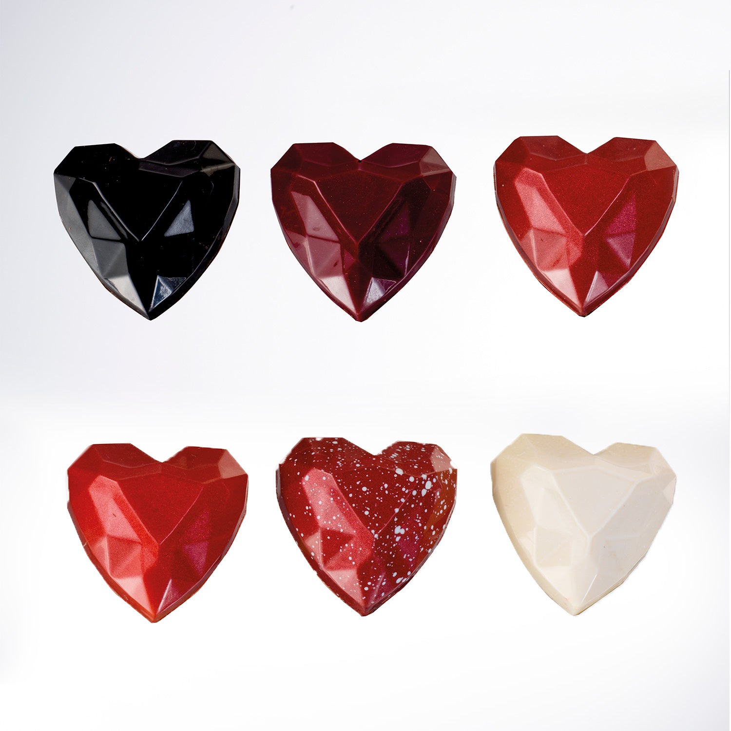 STAMPO POLICARBONATO CUORE DIAMANTE 33X33H15MM | 24 PCS