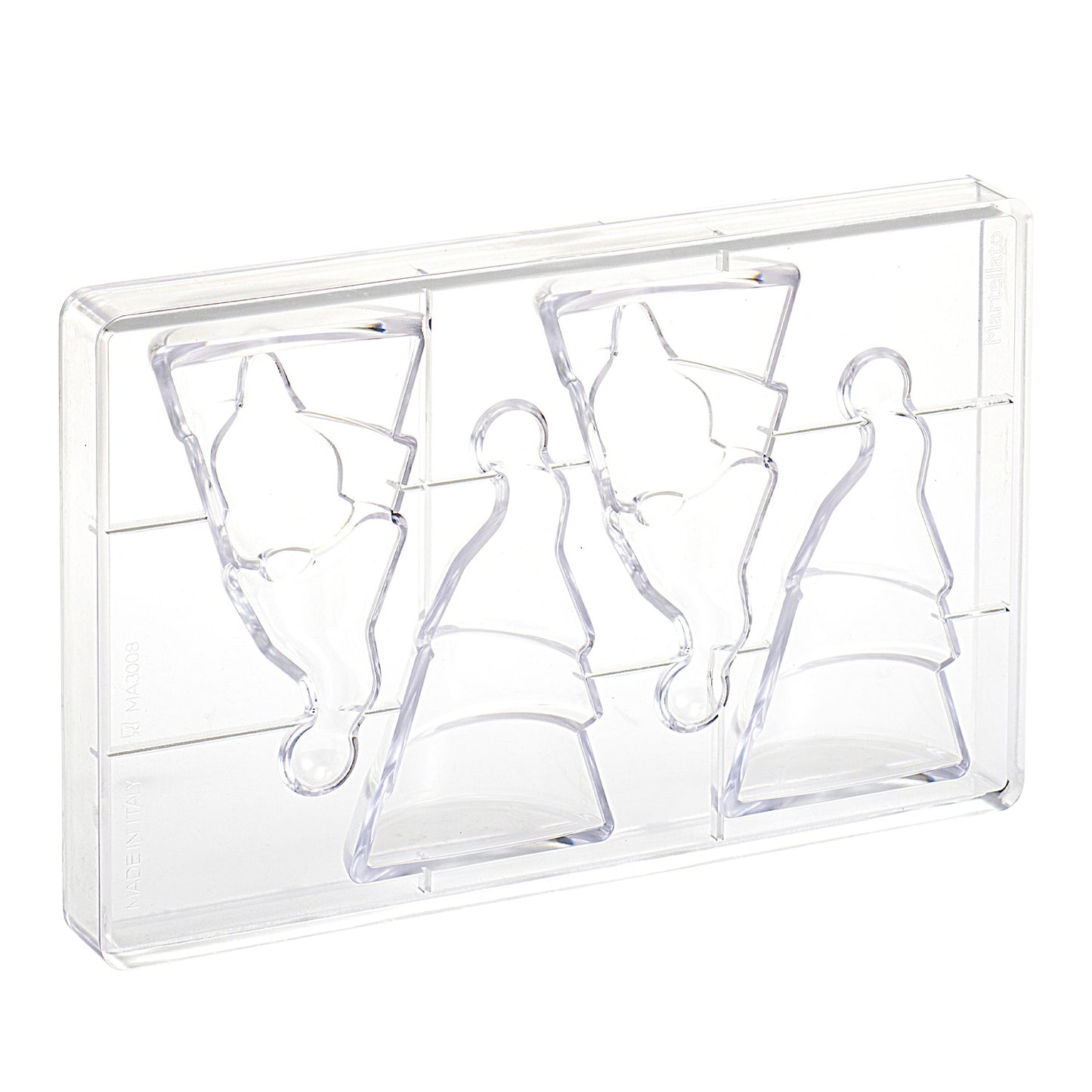 POLYCARBONATE MOULD SANTA CLAUS Ø 70 H 120MM | 4 PIECES