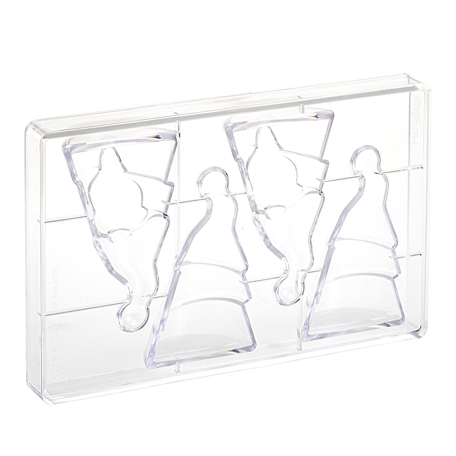 POLYCARBONATE MOULD SANTA CLAUS Ø 70 H 120MM | 4 PIECES