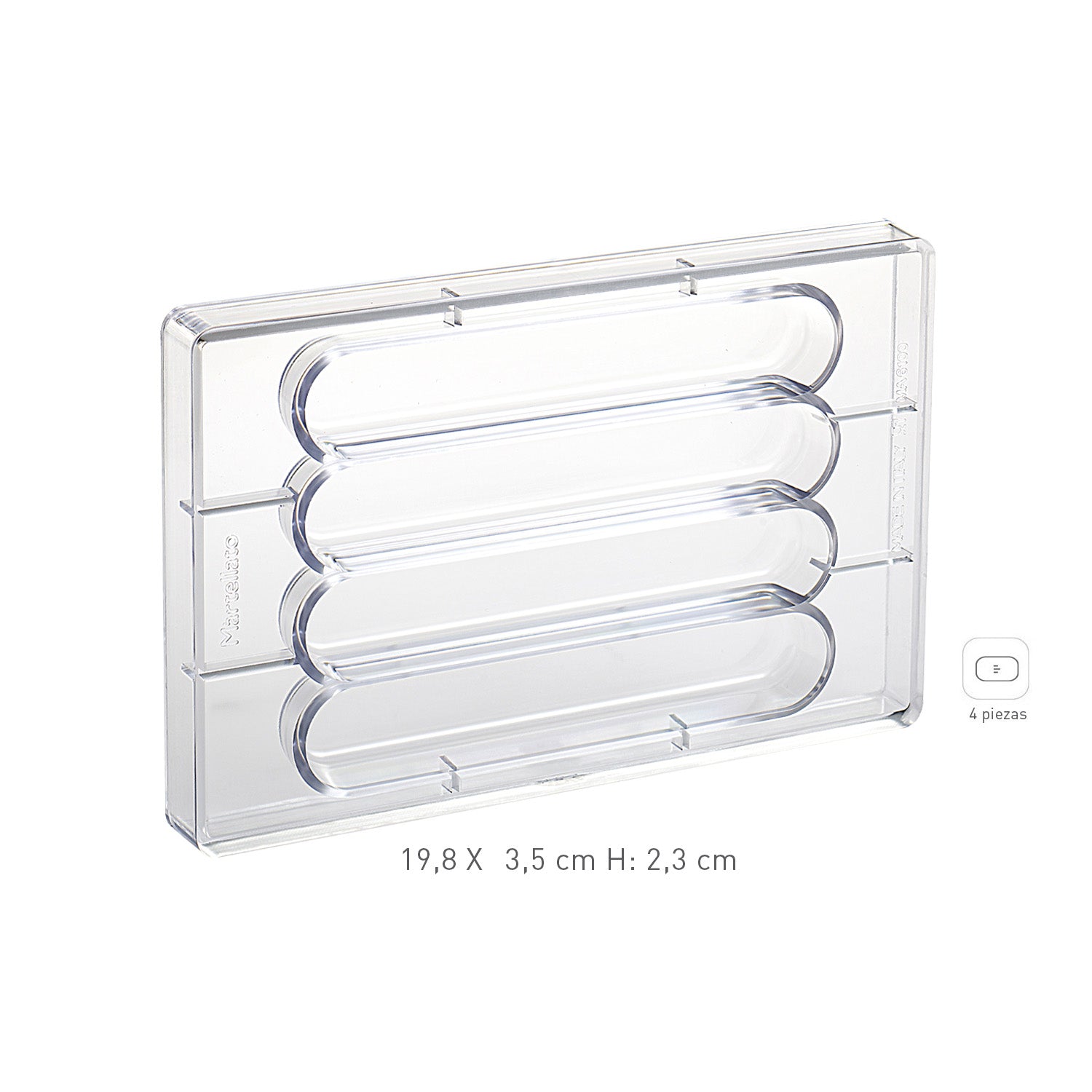 STAMPO POLICARBONATO FLAT 198X35 H 23MM | 4PCS