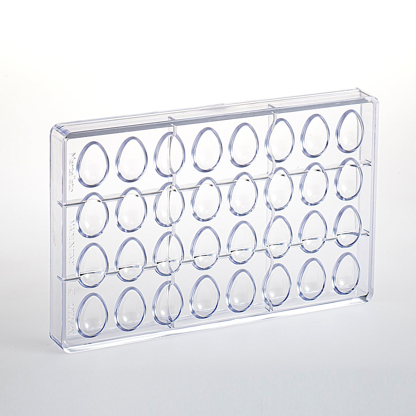 MOLDE POLICARBONATO PARA 16 HUEVOS 7GR 22X32MM | 32 PZS