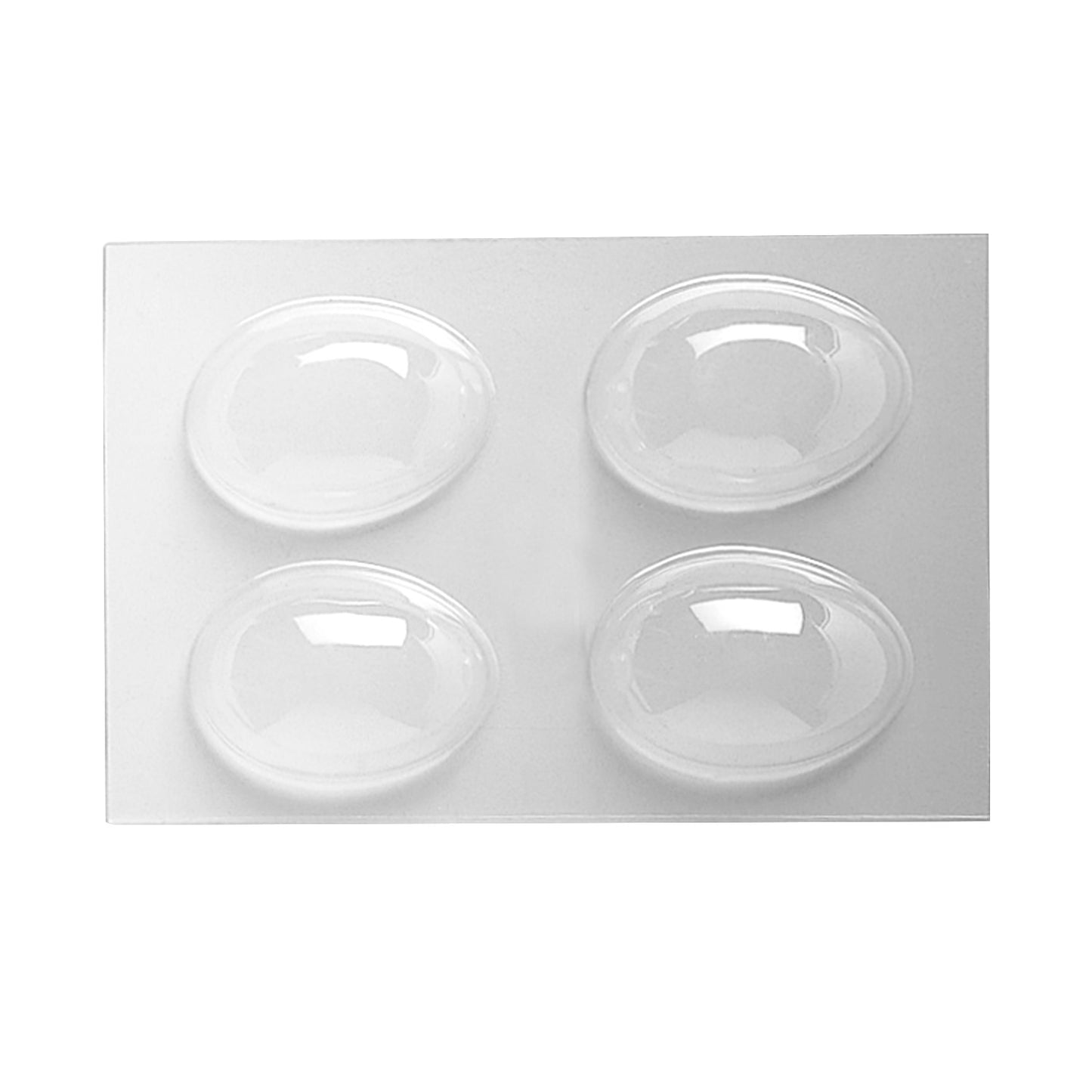 2 EGGS THERMOFORMED PLASTIC MOLD 80X60H25MM | 4PCS