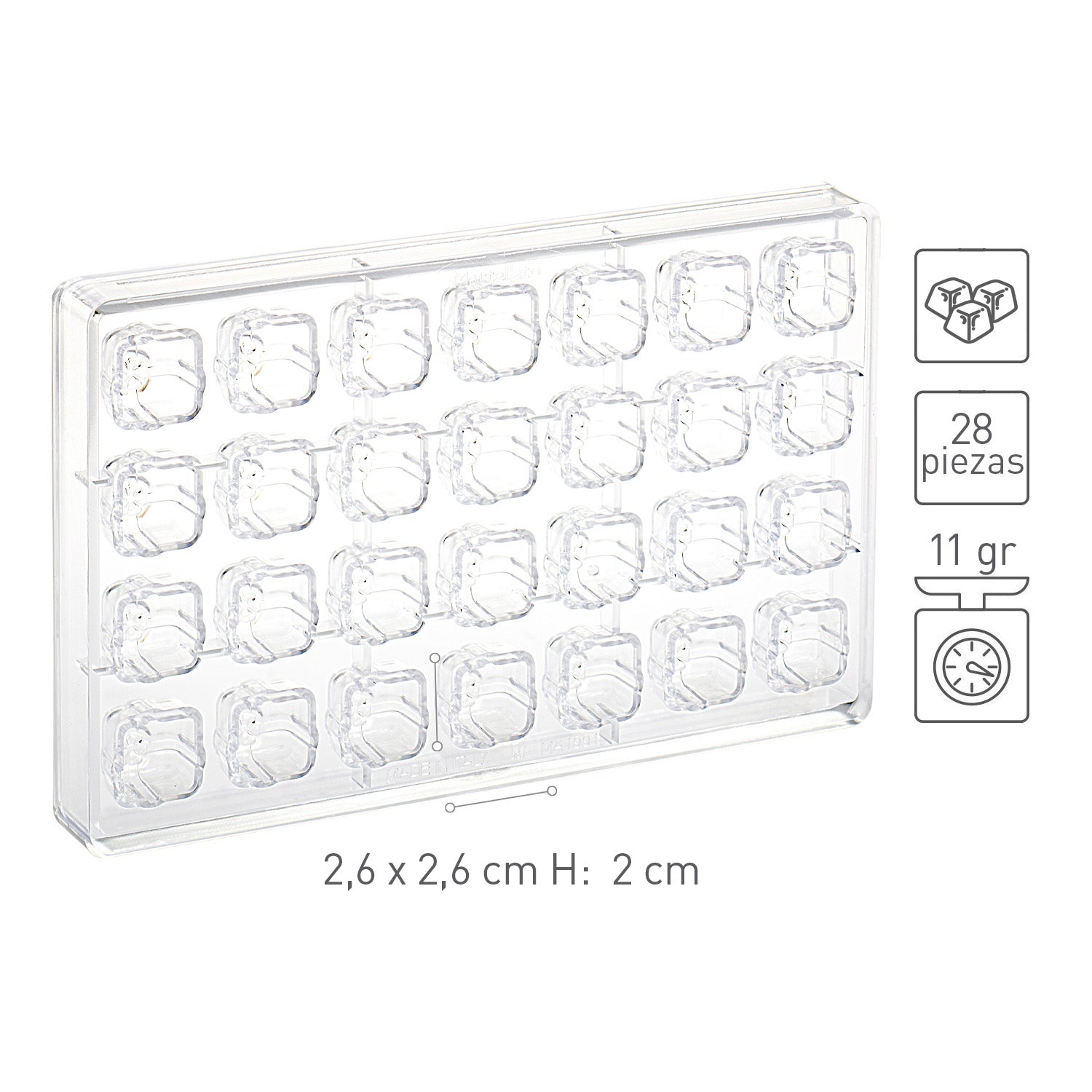 MOLDE POLICARBONATO PRESENTE 226x26 H20MM | 28 PEÇAS