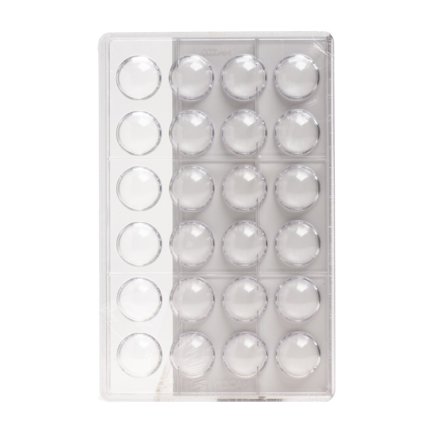 MOULE POLYCARBONATE CHOCOLAT DEMI SPHERE 24 FORMES Ø 30 MM