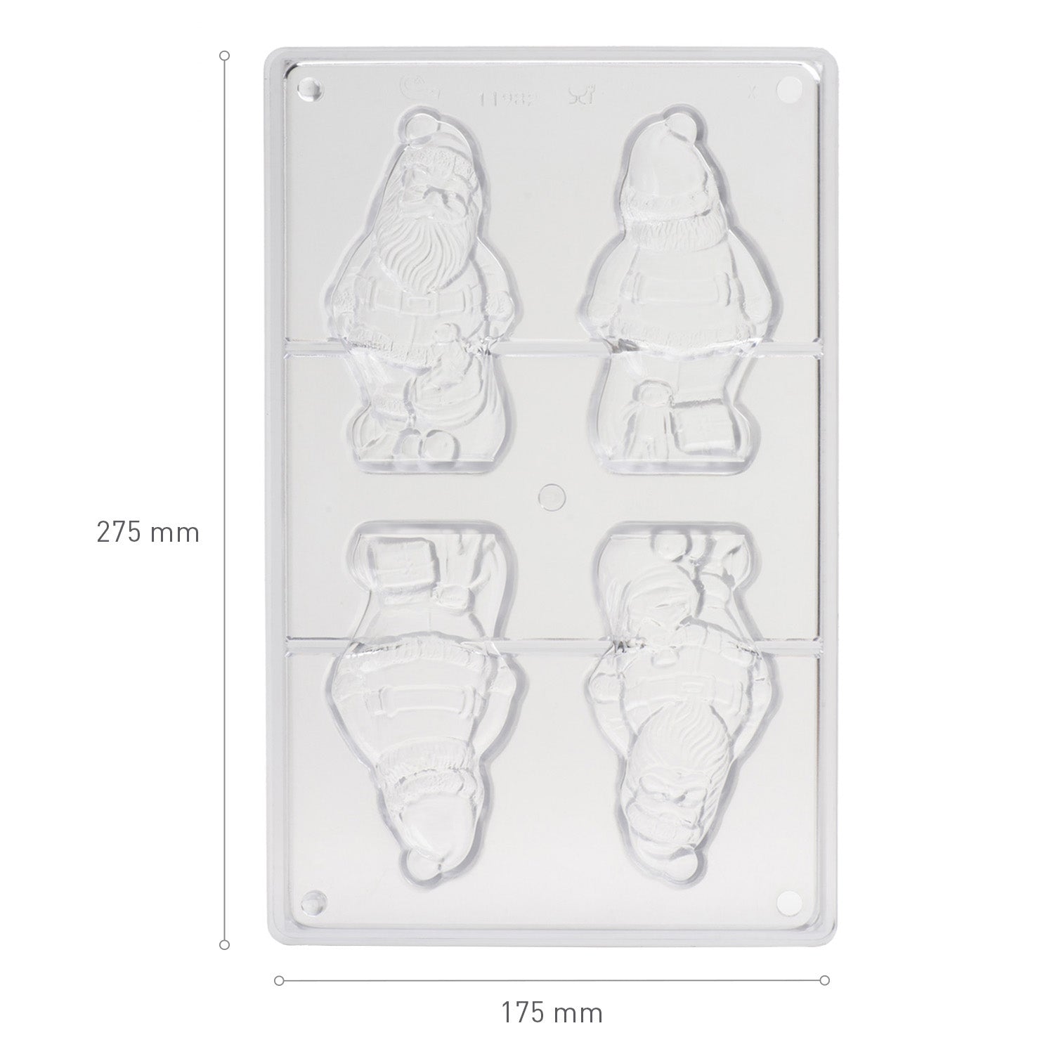 FORMA POLICARBONATO CHOCOLATE PAPAI NOEL 105X56MM