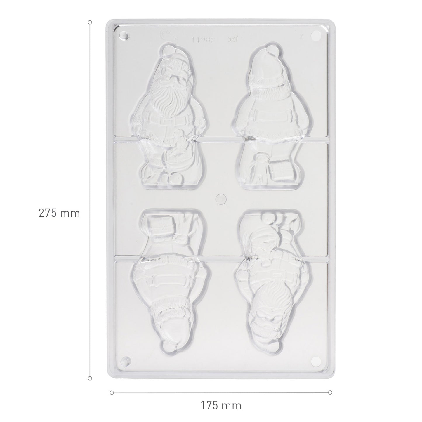 MOLDE POLICARBONATO CHOCOLATE PAPÁ NOEL 105X56MM