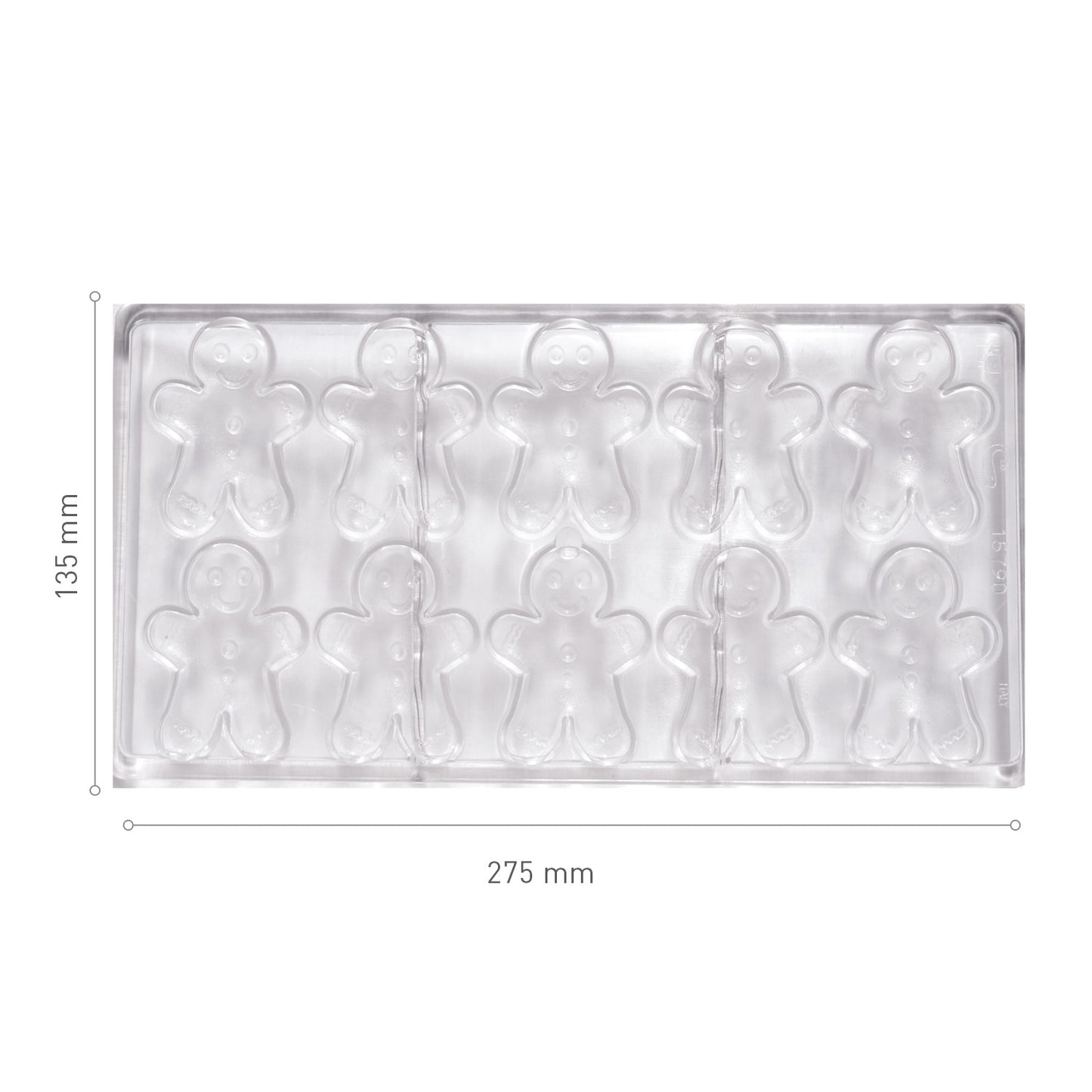 MOLDE POLICARBONATO CHOCOLATE GINGERBREAD 60X45.8 H8.5MM