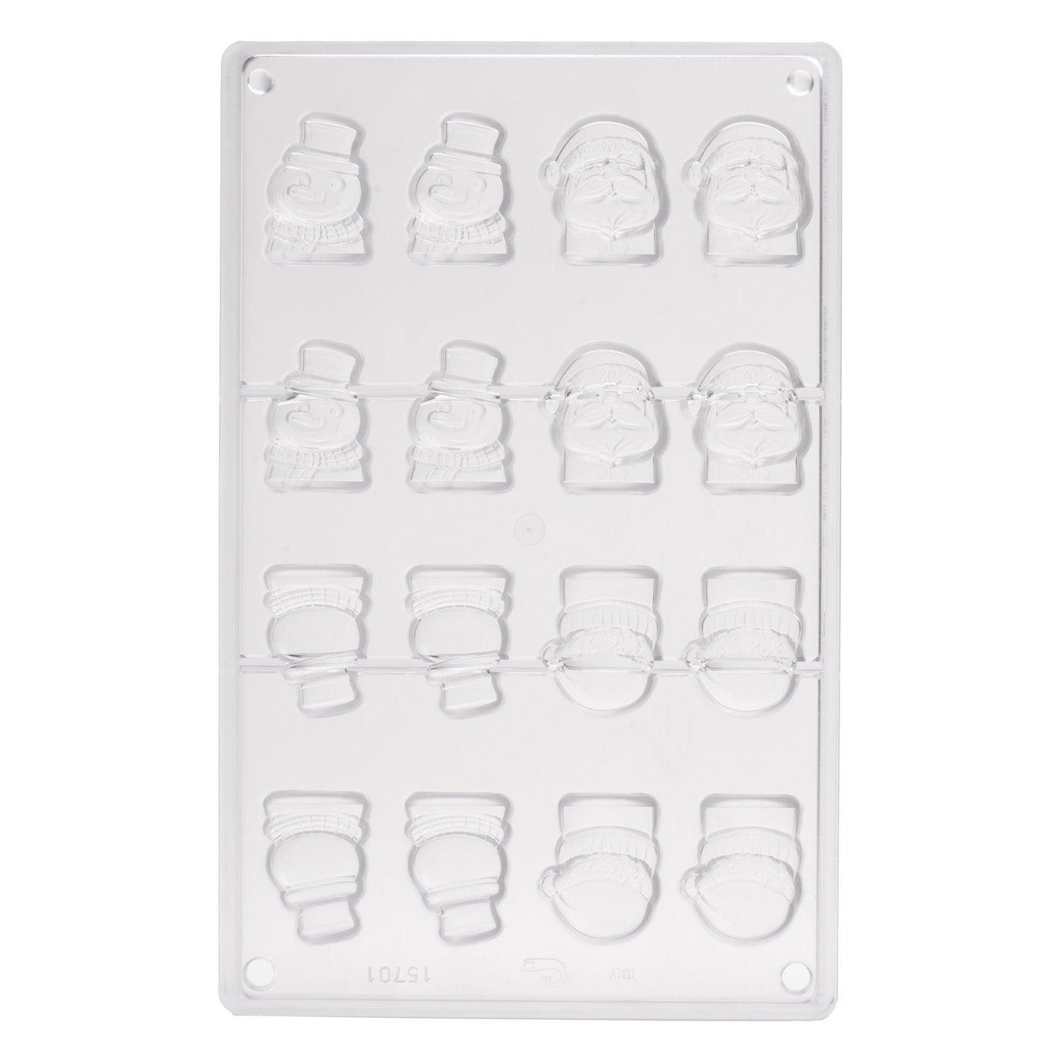 CHOCOLATE POLYCARBONATE MOULD SANTA CLAUS | SNOWMAN