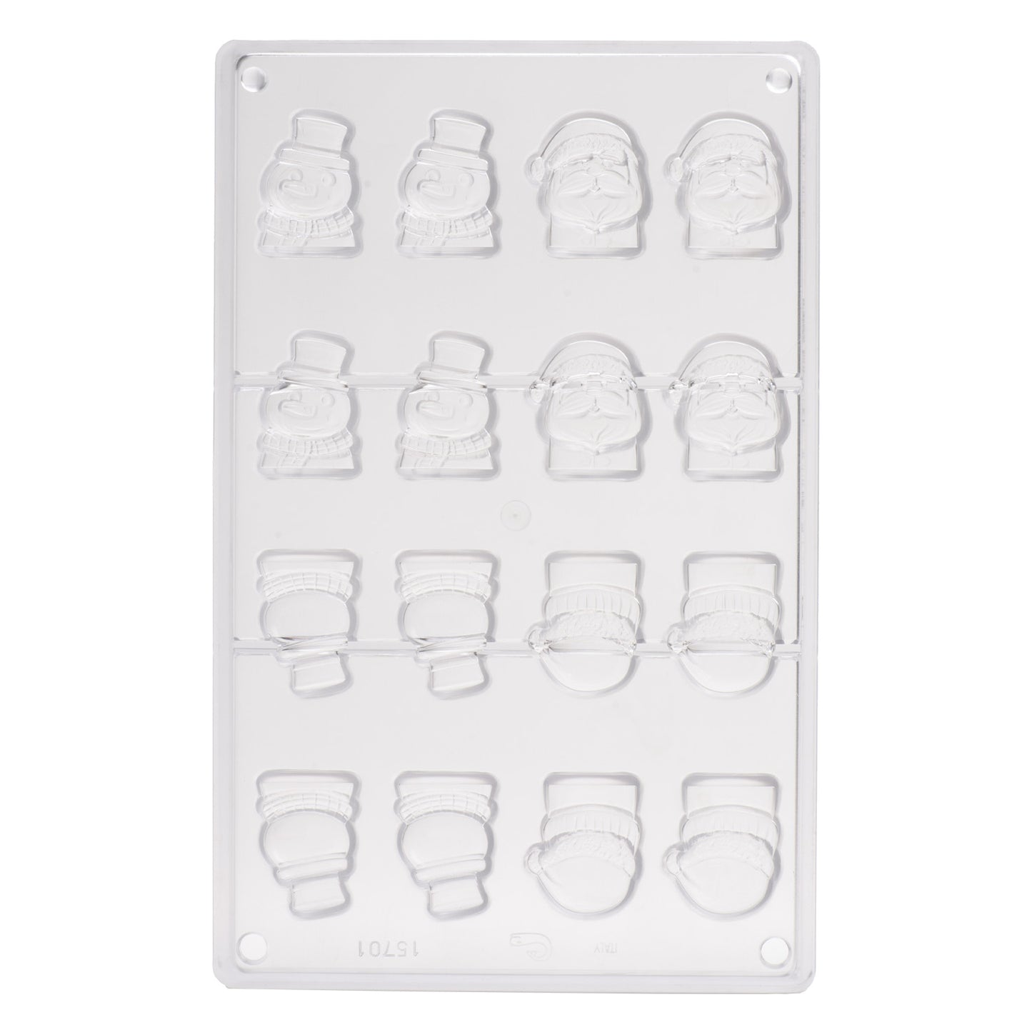 CHOCOLATE POLYCARBONATE MOULD SANTA CLAUS | SNOWMAN