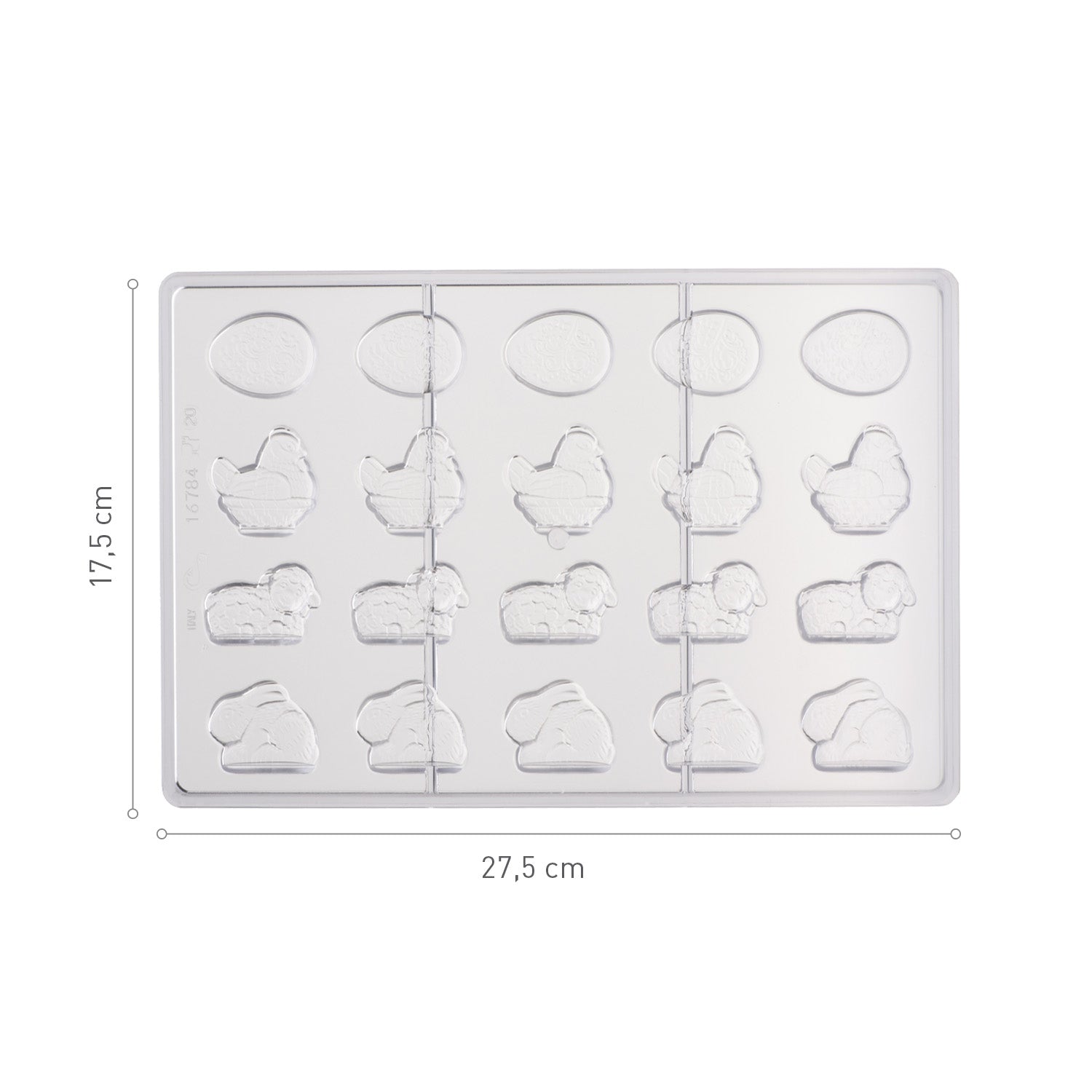 MOULE POLYCARBONATE ASSORTIMENT PÂQUES 4G 275X175MM