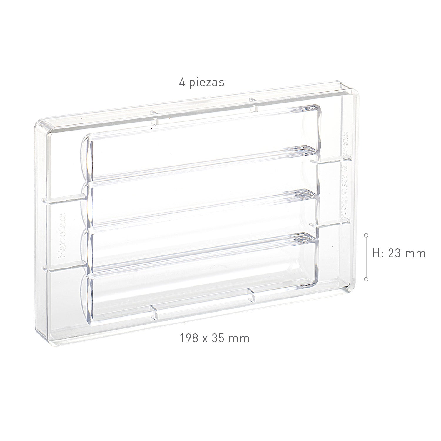 FORMA POLICARBONATO CURVY 198X35 H23MM 4 PCS