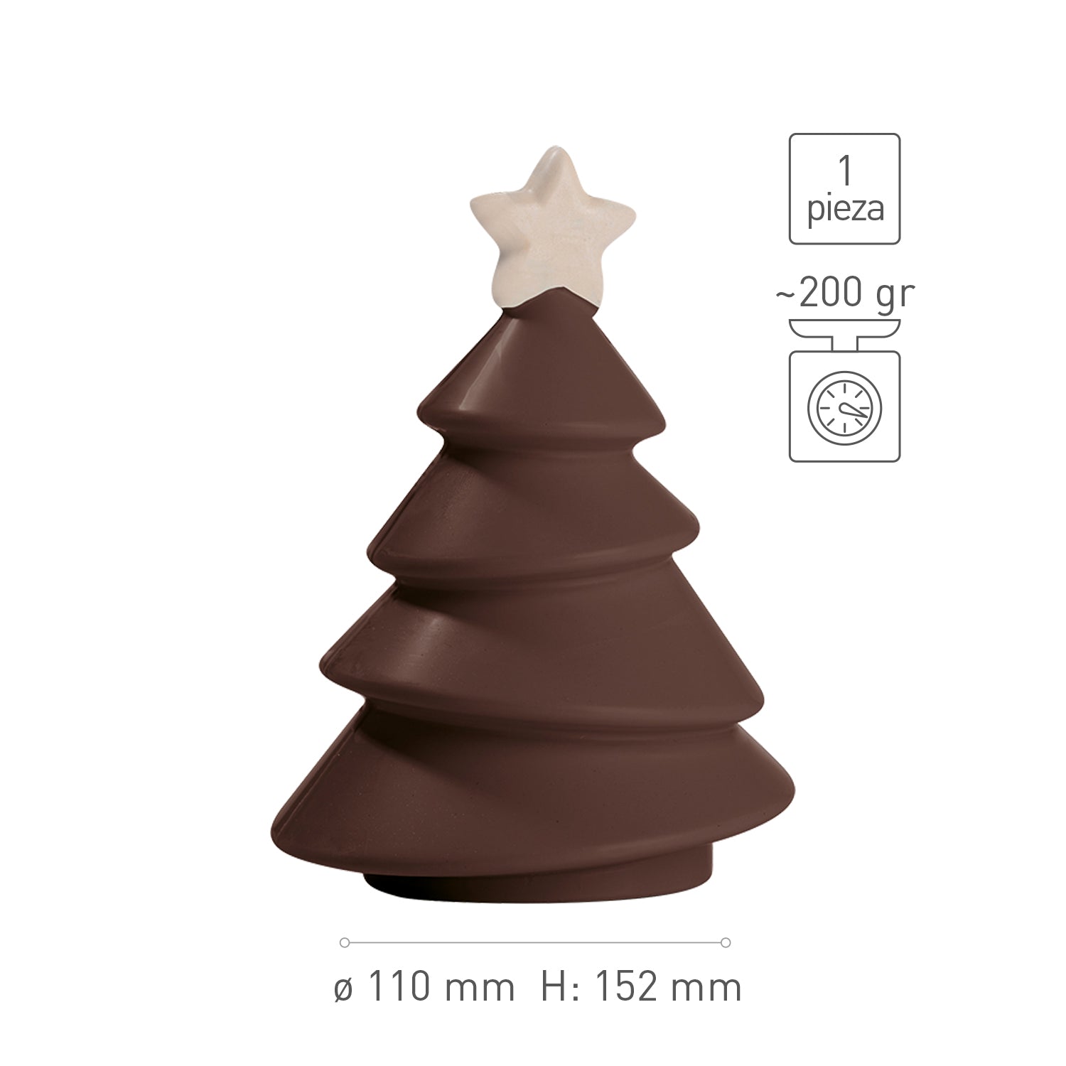 MOULE MAGNÉTIQUE 3D POLYCARBONATE ARBRE DE NOËL Ø 11XH15.2CM