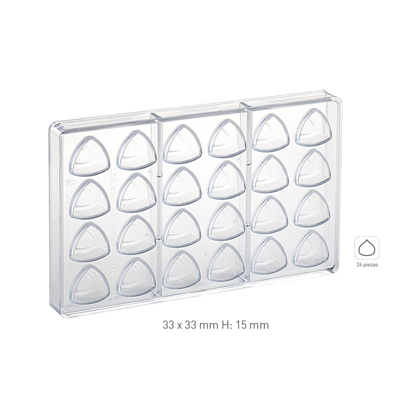 STAMPO POLICARBONATO PRALINE 33X33 H15MM | 24 PCS