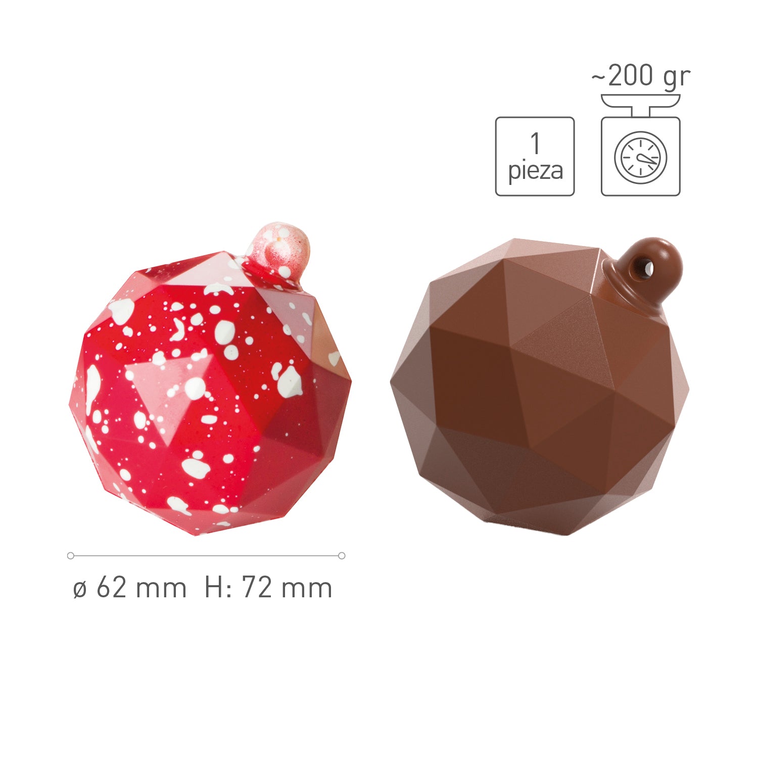 STAMPO MAGNETICA POLICARBONATO SFERA DIAMANTE Ø 62XH72MM