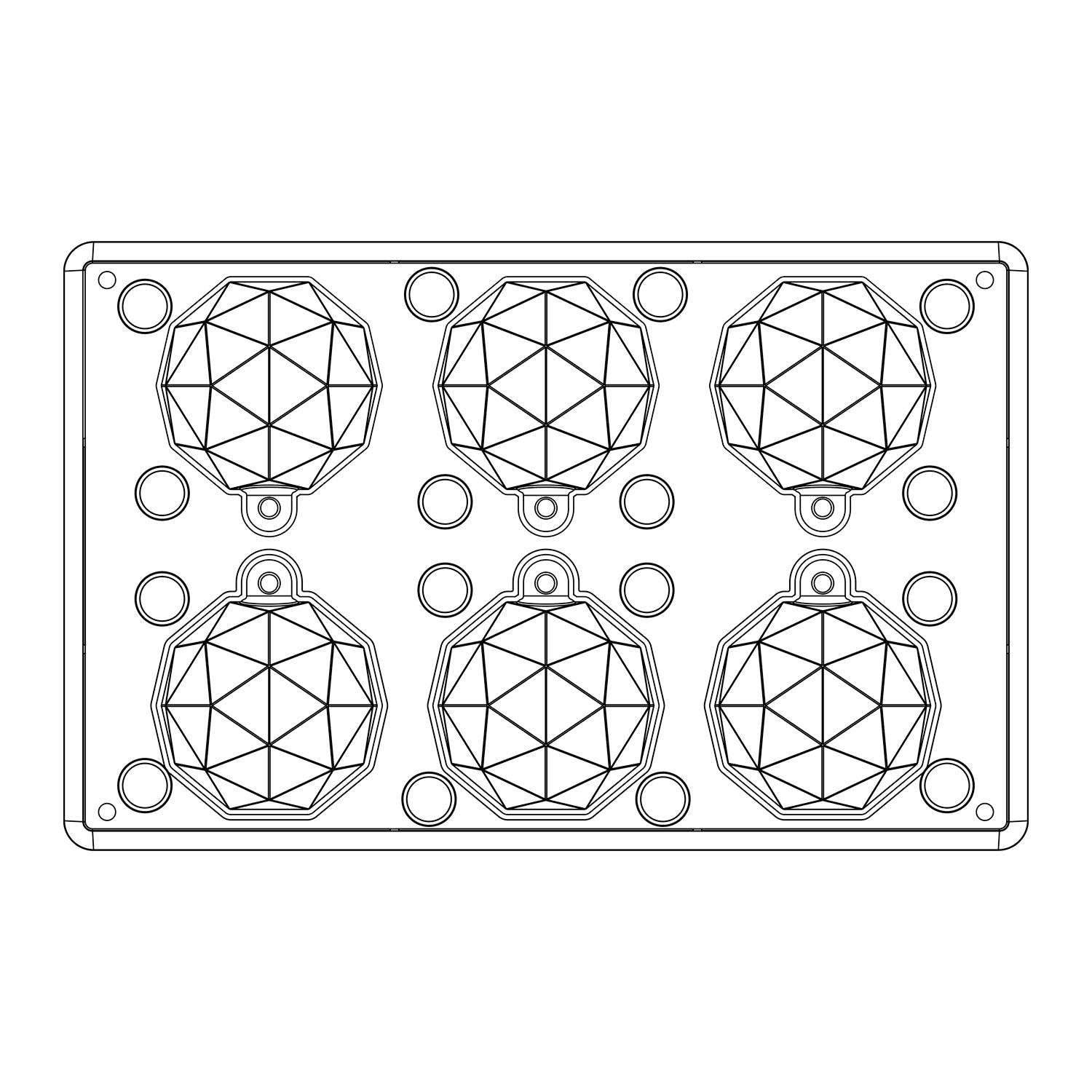 STAMPO MAGNETICA POLICARBONATO SFERA DIAMANTE Ø 62XH72MM